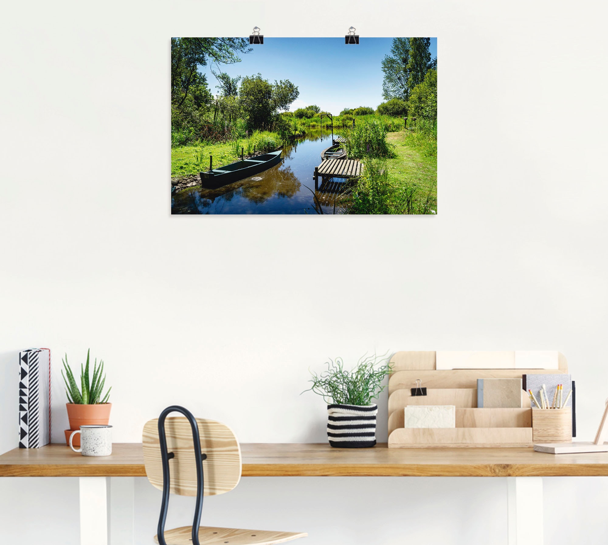 Artland Poster »Naturlandschaft am Fluss in Frankreich«, Gewässer, (1 St.), als Alubild, Leinwandbild, Wandaufkleber oder Poster in versch. Größen