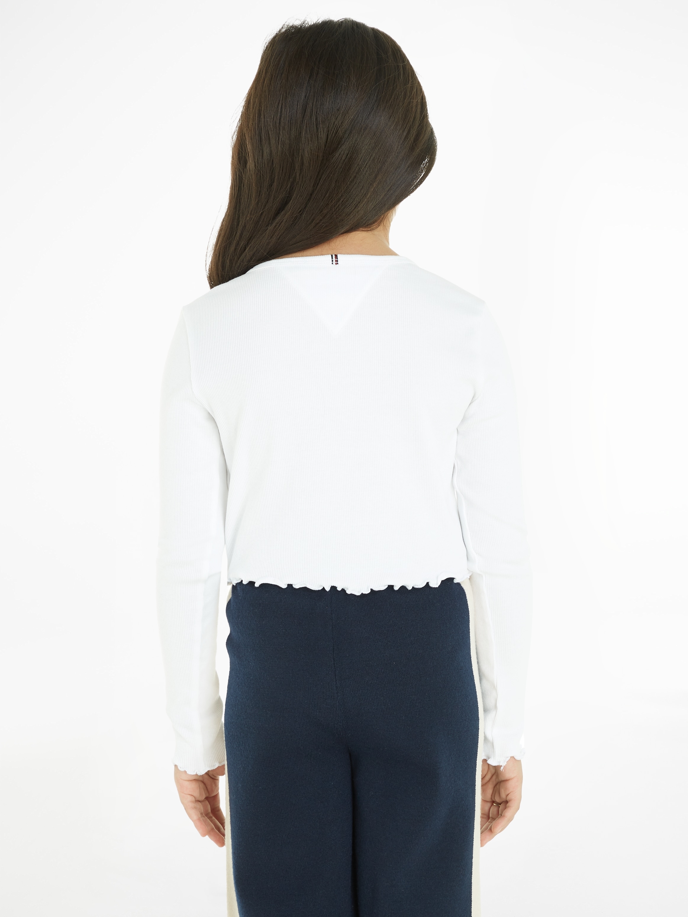 Tommy Hilfiger Langarmshirt »ESSENTIAL RIB TOP L/S« mit Babylock Saum