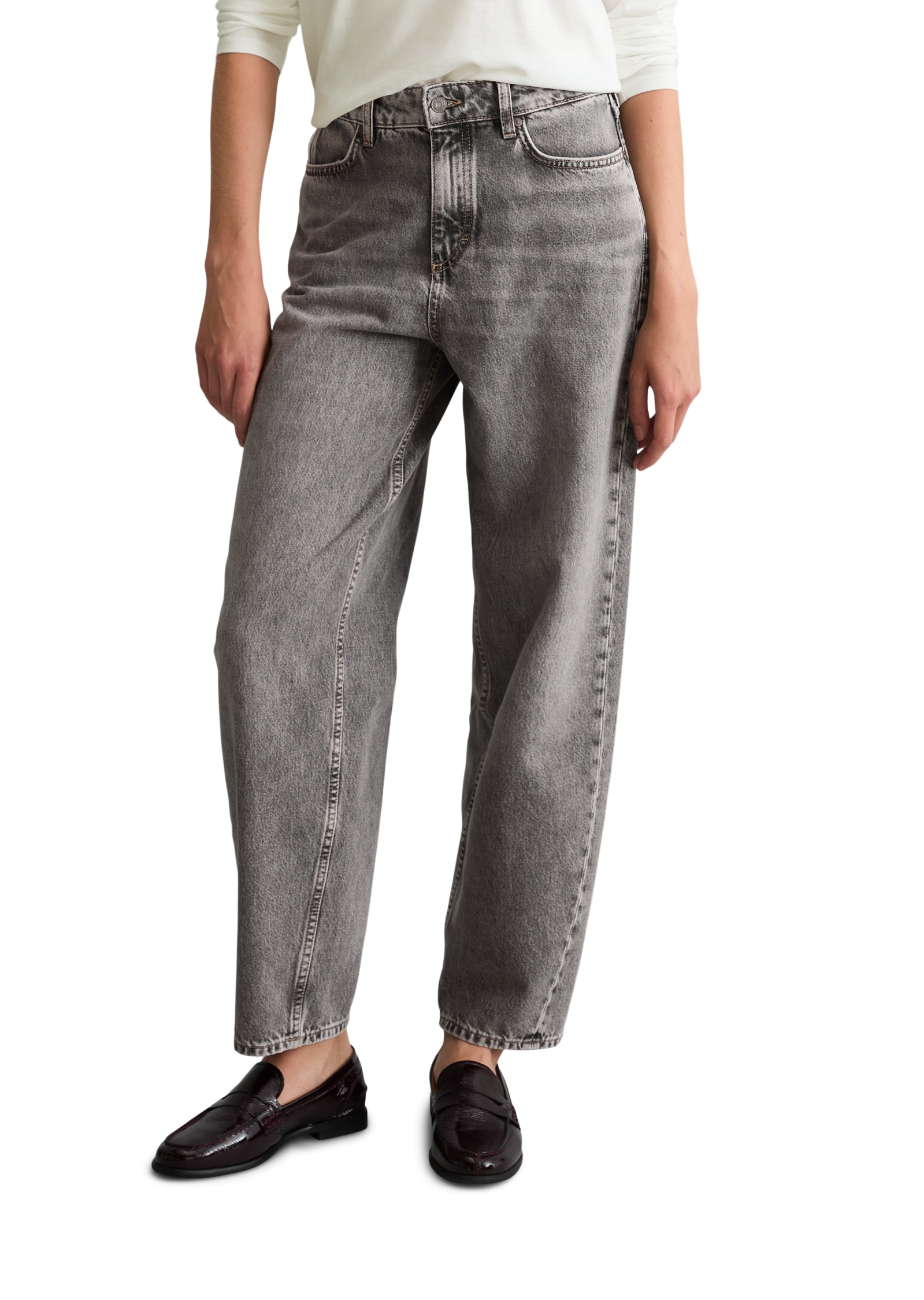 Marc OPolo DENIM 5-Pocket-Jeans Model Stine barrel cropped aus reiner Baumwolle