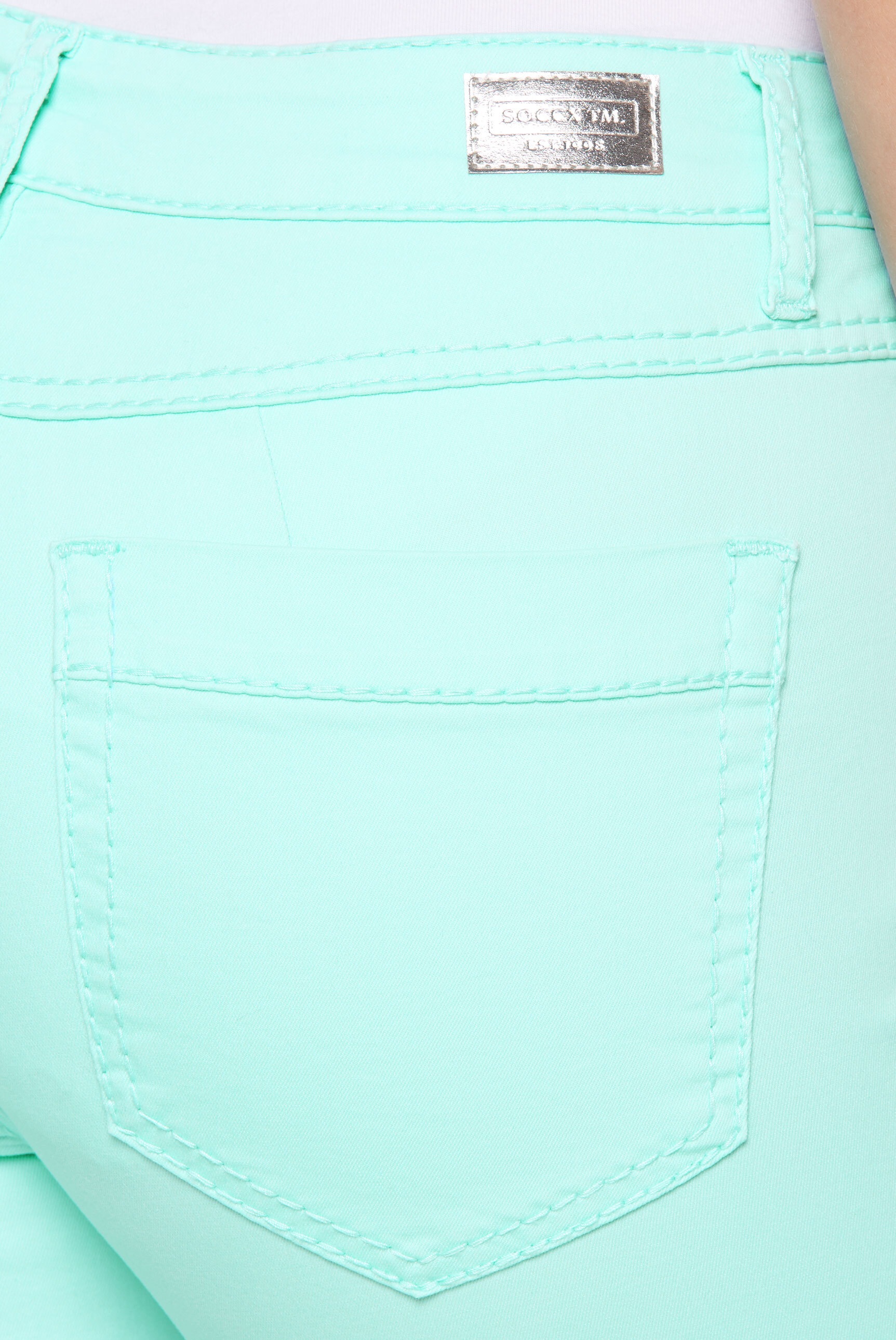 SOCCX Jeansshorts, mit sichtbarer Knopfleiste