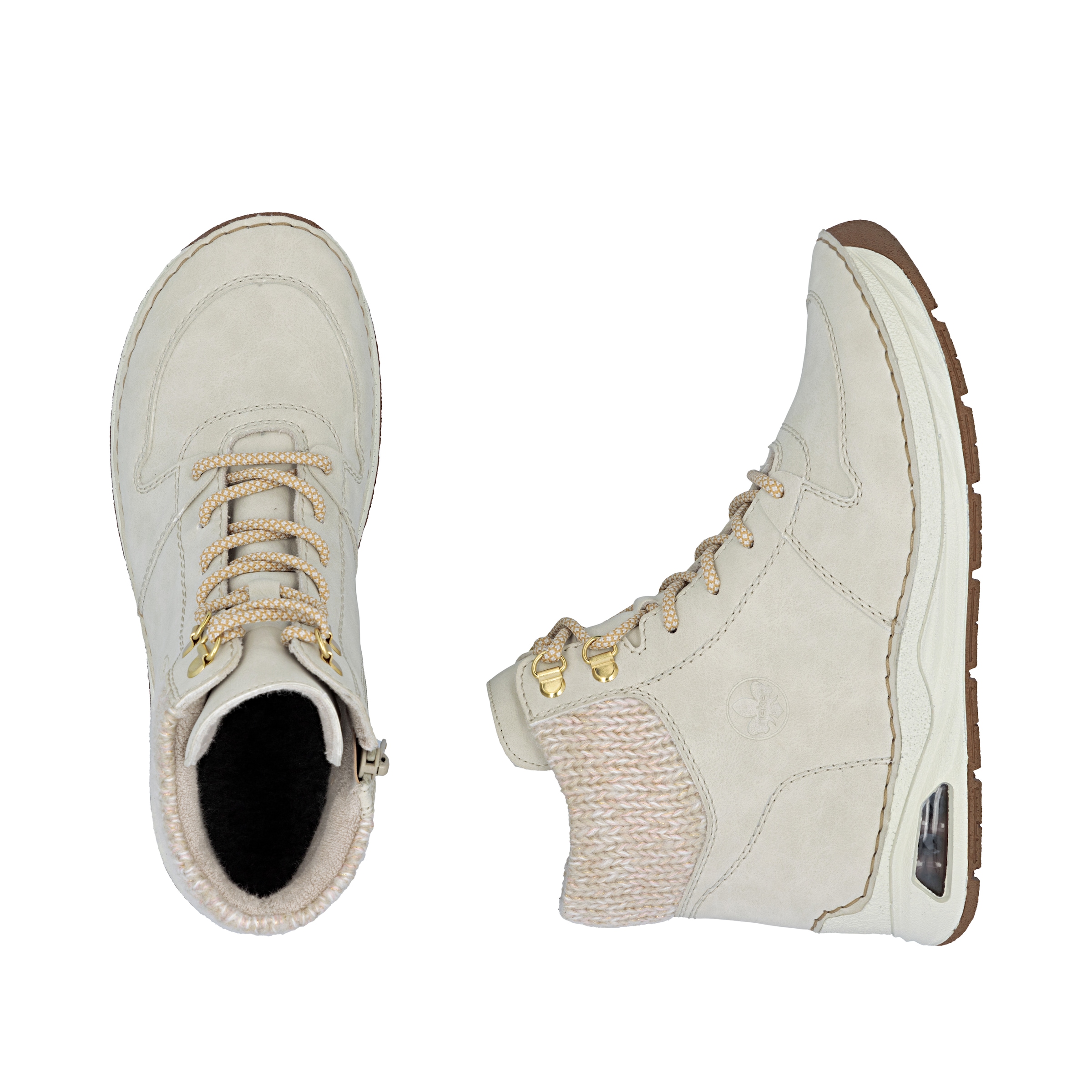 Rieker Schnürboots  High Top-Sneaker, Herbstschuh mit seitlicher Logoprägung