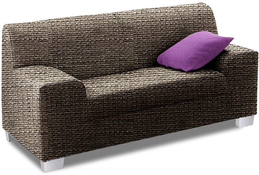 2-Sitzer DOMO COLLECTION, B:142cm H:74cm T:79cm, braun, Microfaser PRIMABELLE (100% Polyester);Kunstleder SOFTLUX;Struktur( 90% Polyester, 10%