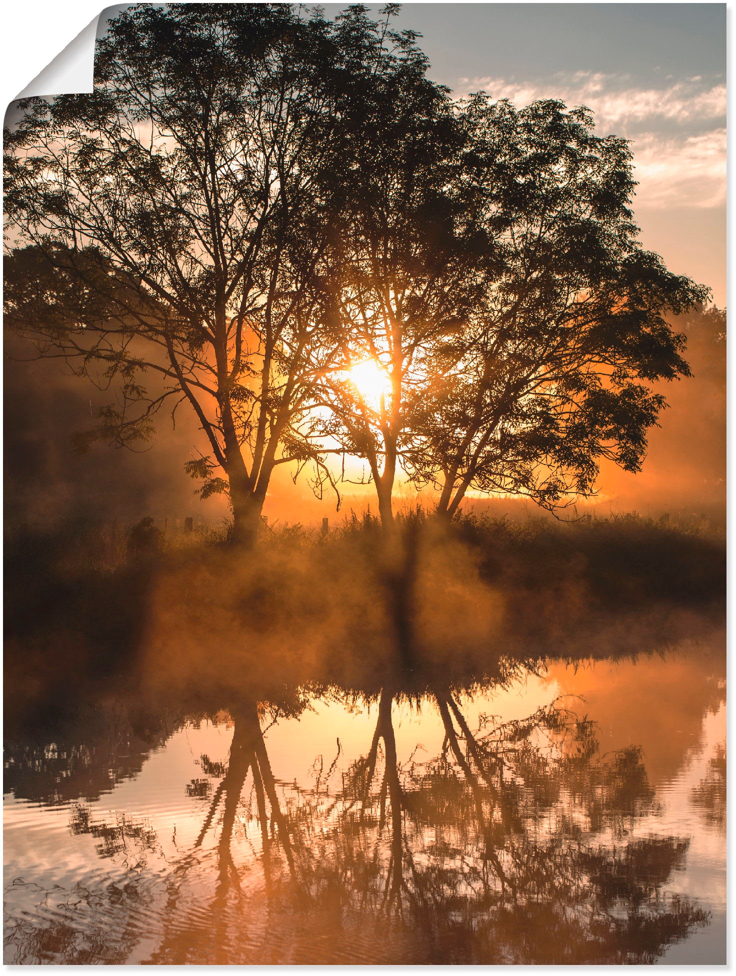 Artland Poster "Früh morgens, wenn der Tag erwacht", Gewässer, (1 St.), als günstig online kaufen