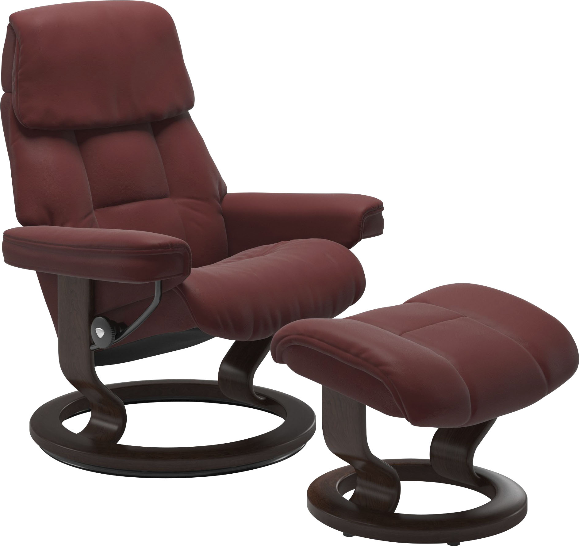 Stressless Relaxsessel "Ruby" Set, mit Classic Base, Größe L, Gestell Eiche, Wenge, Braun & Schwarz