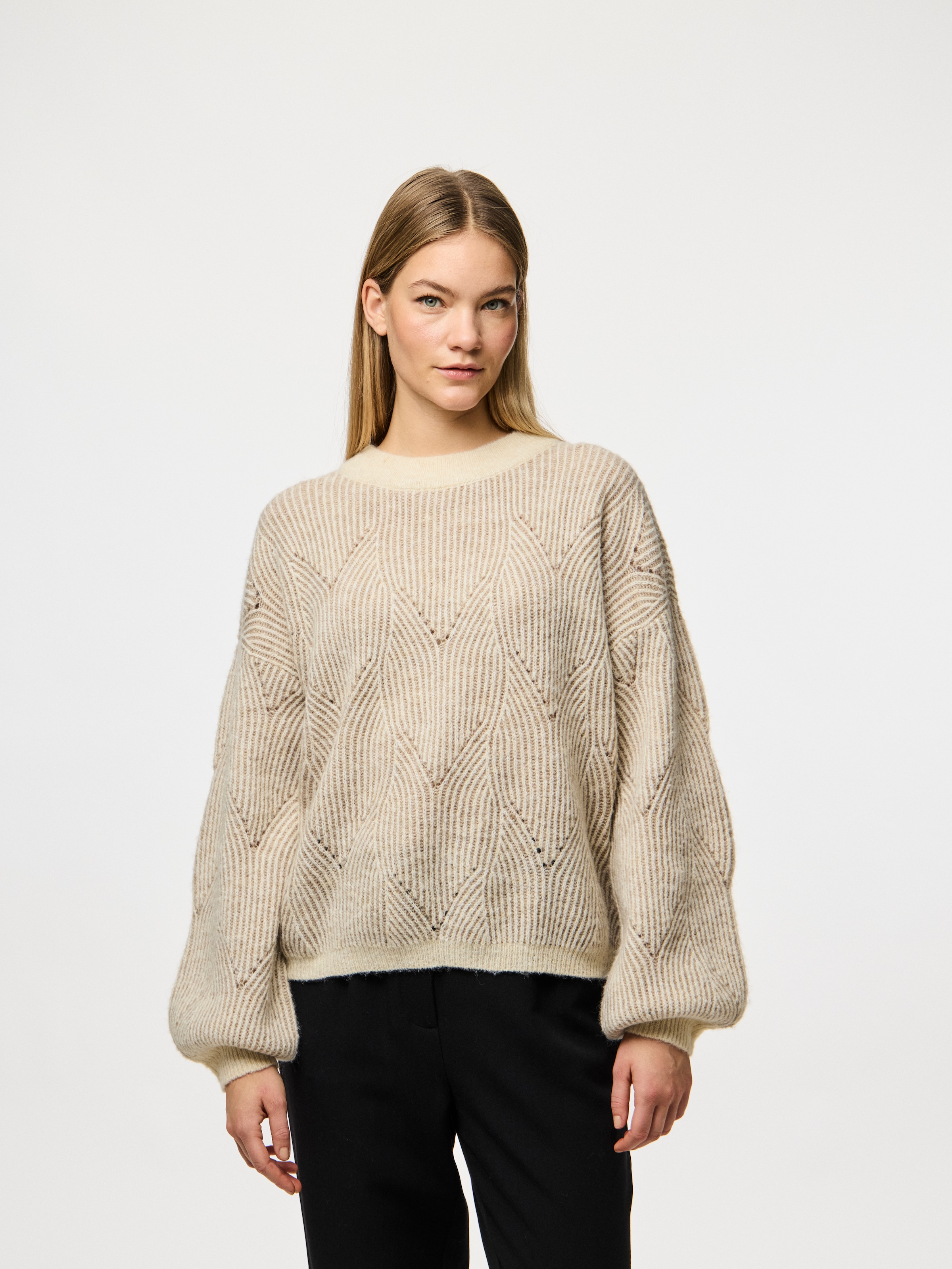 pieces Rundhalspullover "PCJENNA LS O-NECK KNIT NOOS BC" günstig online kaufen