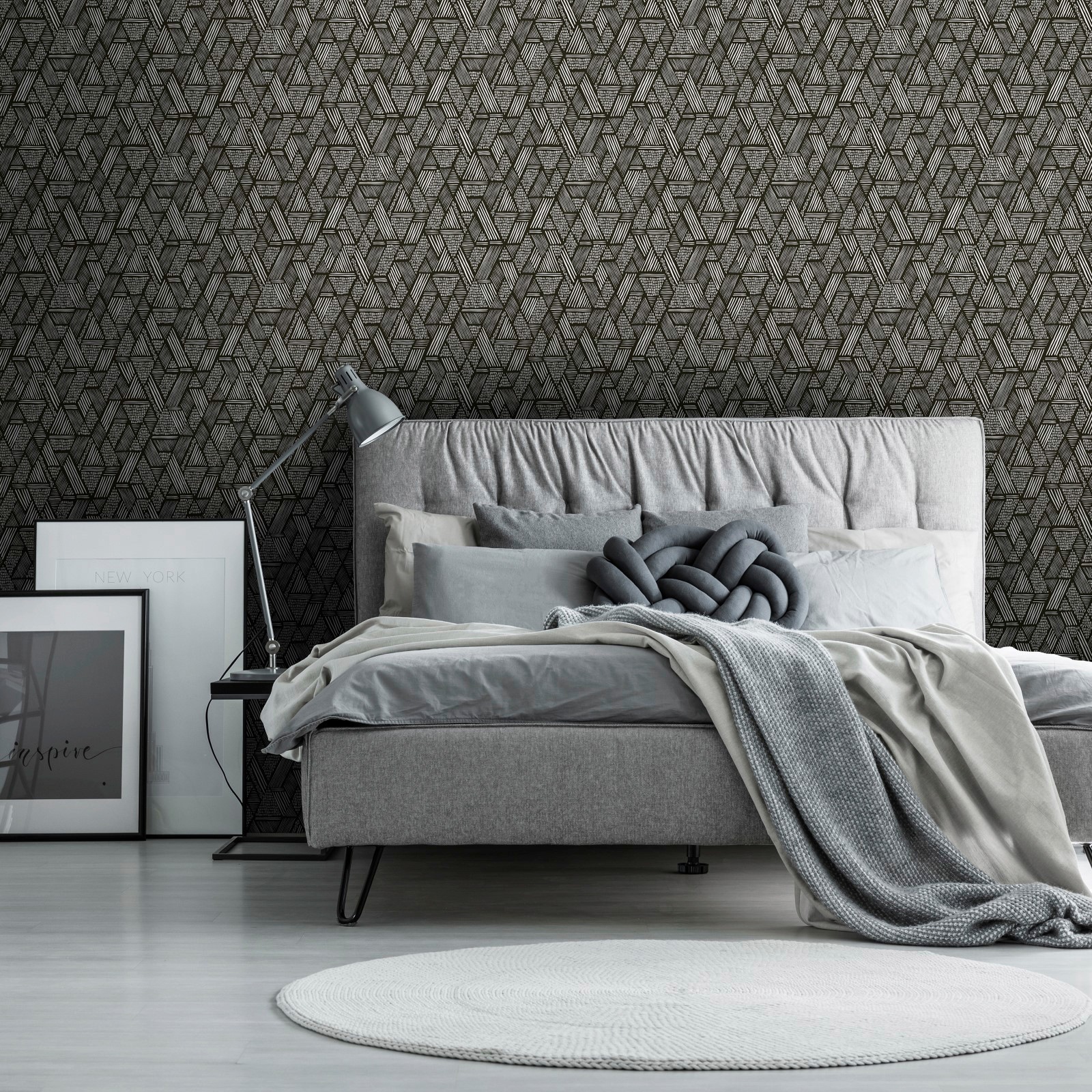 WOW Vliestapete »Ethnic stitch Schwarz/Weiß«, FSC® zertifiziert, mit lebhaftem Druck, 10 Meter Länge