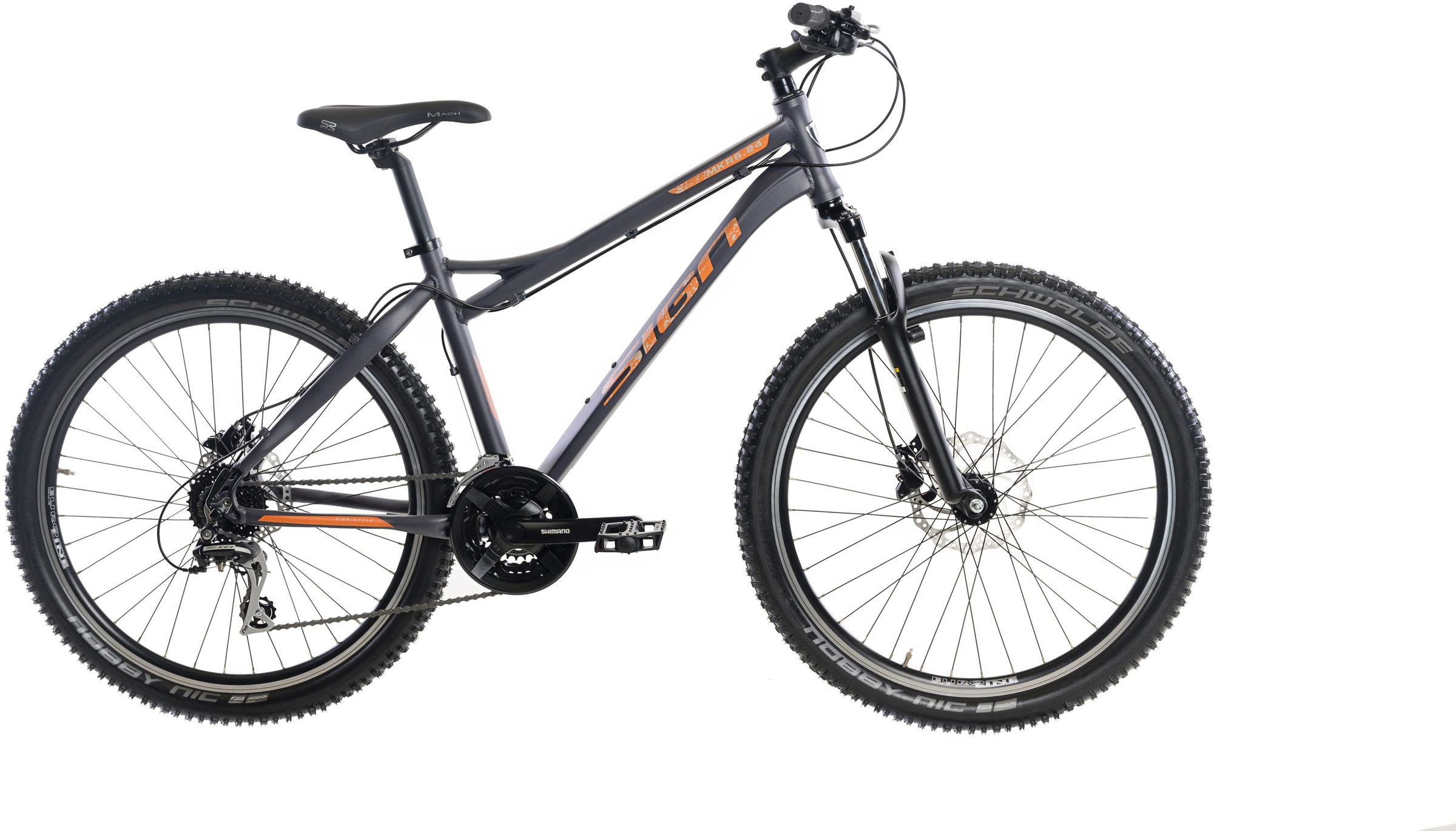 Mountainbike, 24 Gang, Shimano, ACERA RD-M360 Schaltwerk, für Damen und Herren