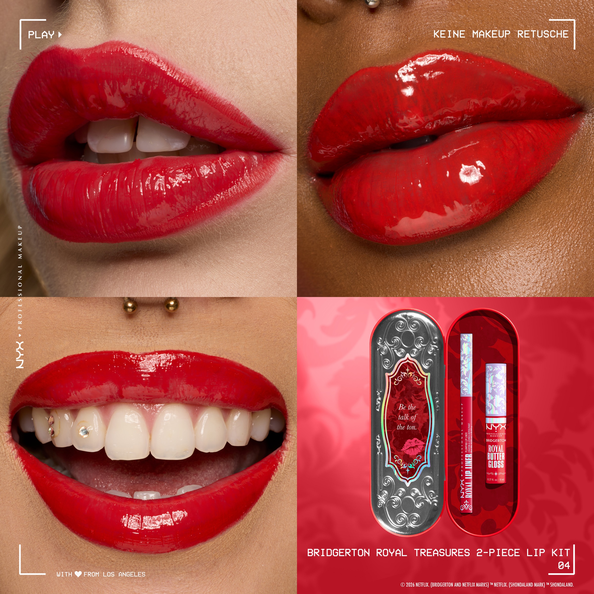 NYX PROFESSIONAL MAKEUP Schmink-Set »BRIDGERTON ROYAL TREASURES LIP KIT« Royal Butter Gloss und Royal Lip Liner