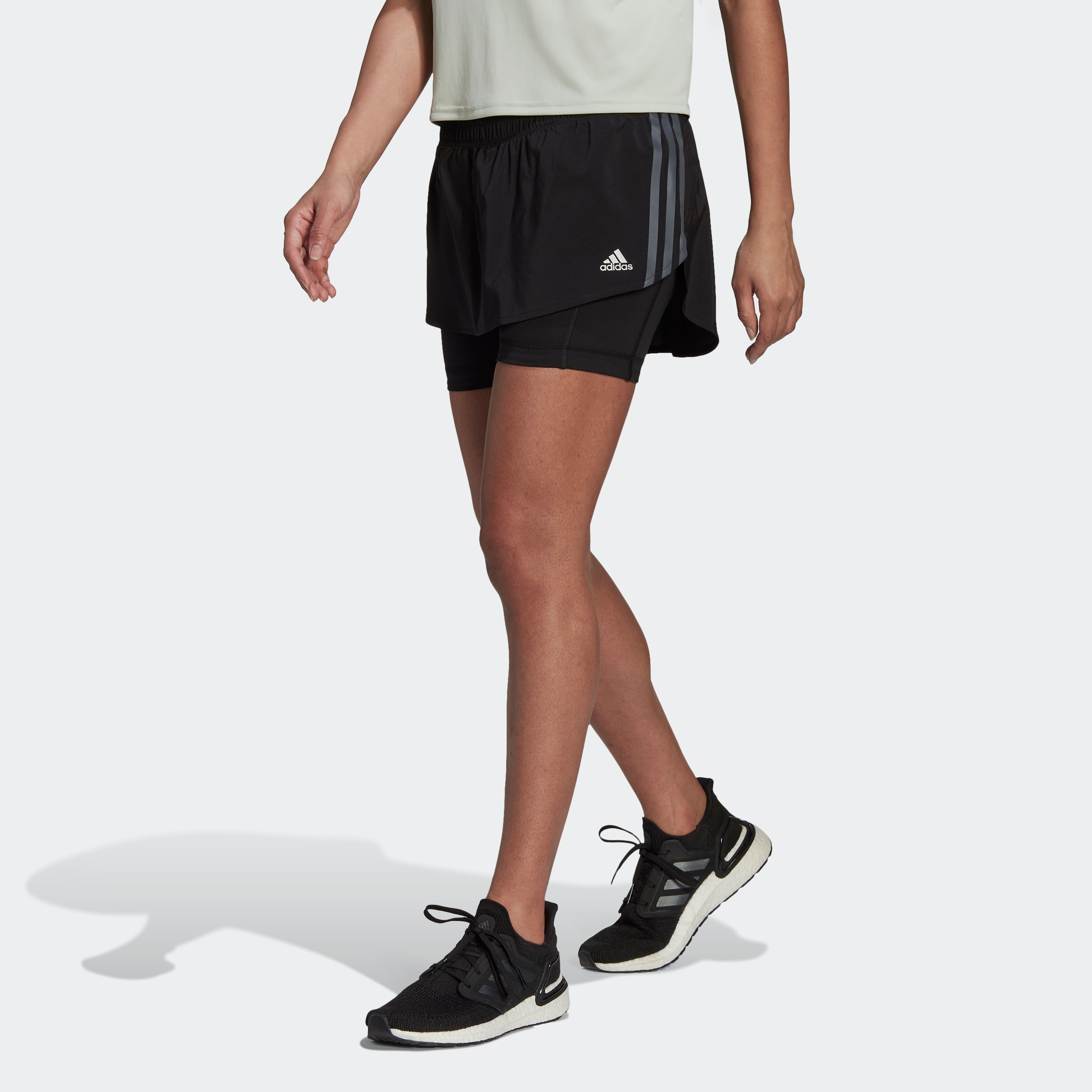 adidas Performance Laufshorts "RUN ICONS 3STREIFEN RUNNING SKORT", (1 tlg.)