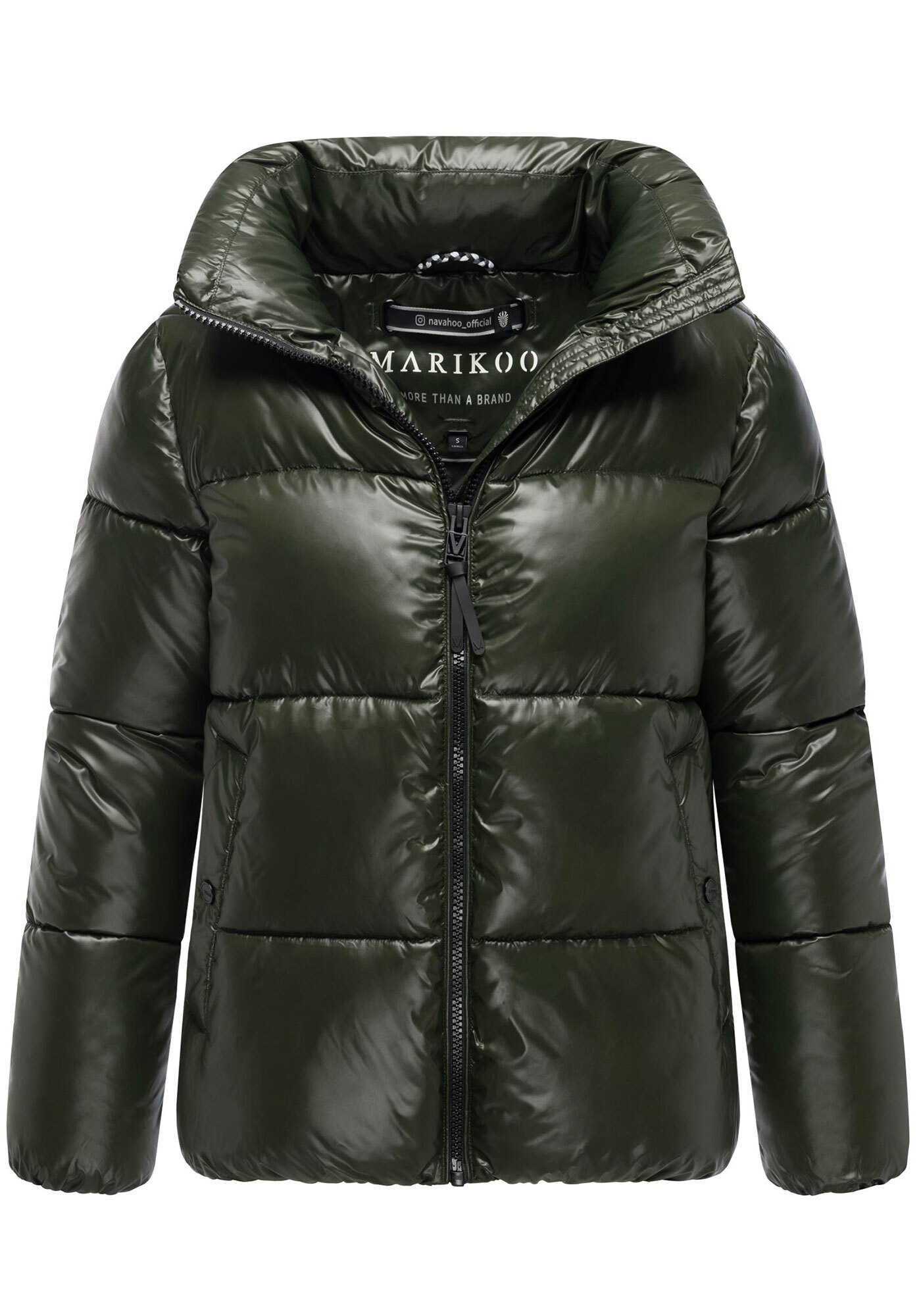 Marikoo Winterjacke »Hazalee«, mit leicht gläzendem Obermaterial und hohem Kragen