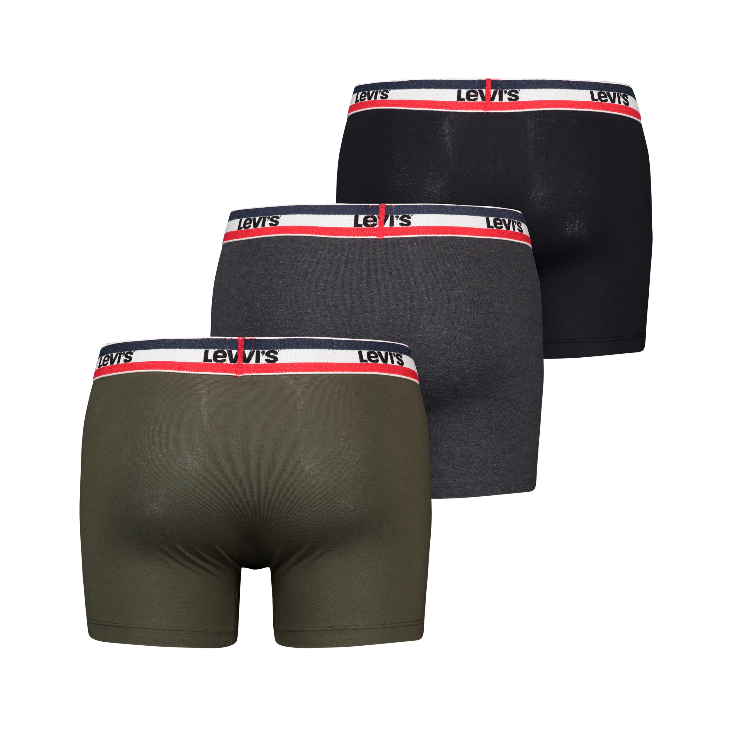 Levi's® Boxershorts »LEVIS MEN SPRTSWR LOGO BOXER BRIEF 3P«, (Packung, 3er Pack), mit breitem Logobund
