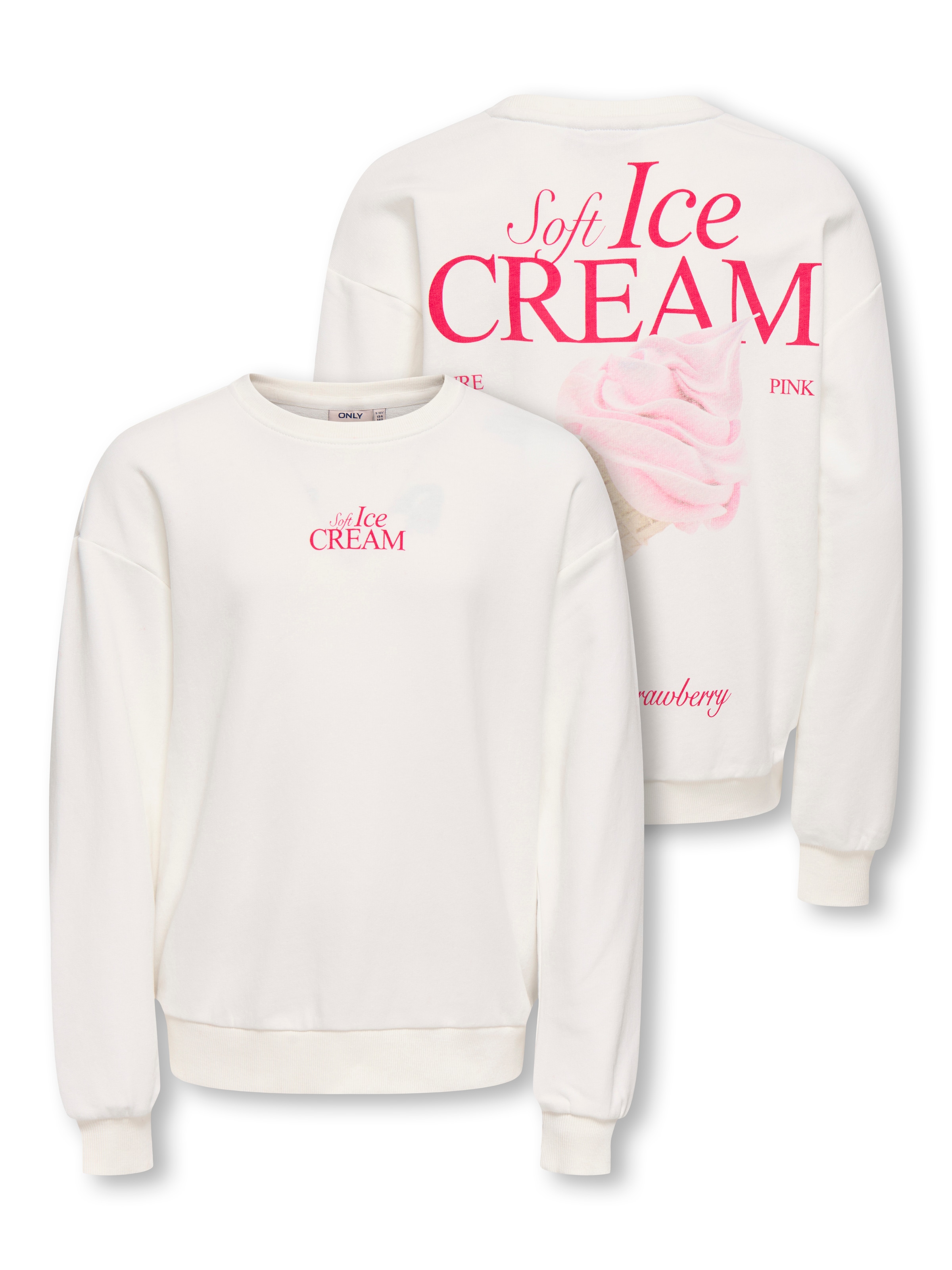 Kids Only Sweatshirt "Kogphilea Life L/S Loose Ub Vd Swt", Baumwollmischung, Regular Fit