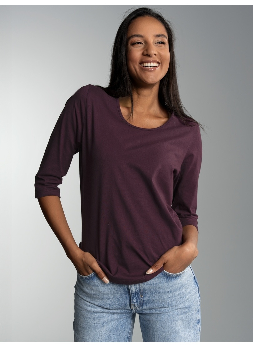 Trigema T-Shirt "TRIGEMA 3/4 Arm Shirt aus Biobaumwolle" 1 Stk. tlg. günstig online kaufen