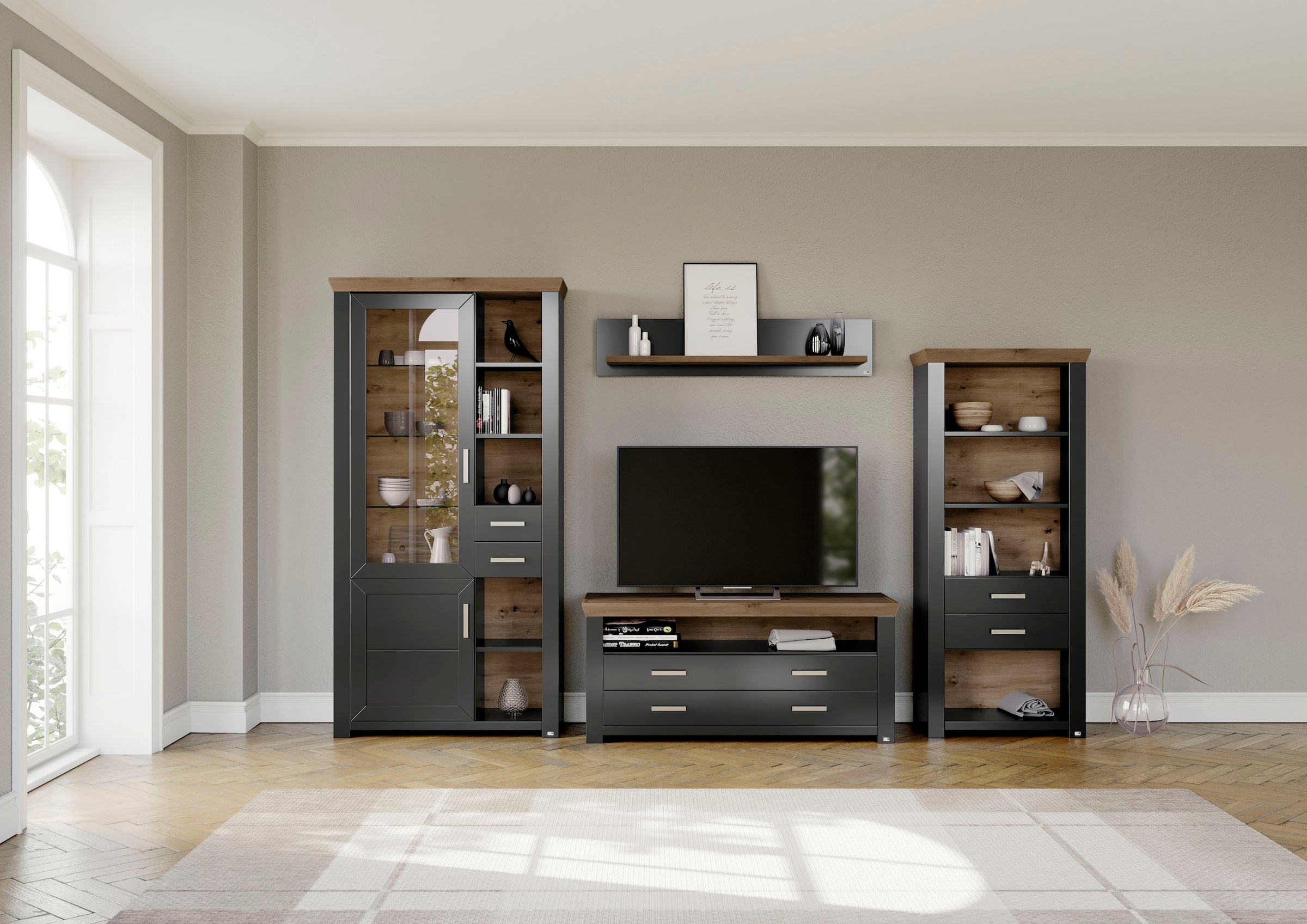 set one by Musterring Wohnwand "York" 4 Stk. tlg. günstig online kaufen