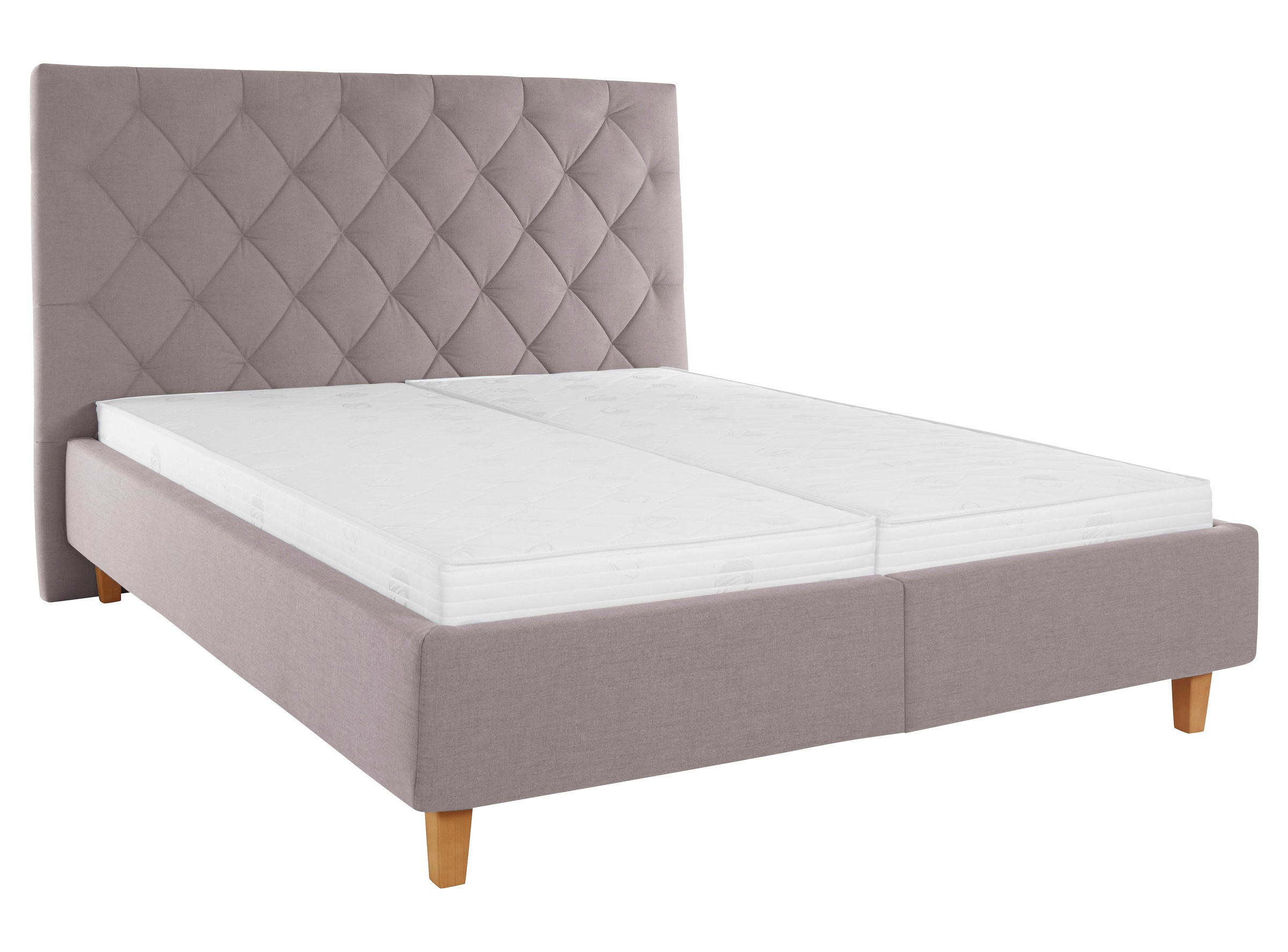 Thumbnail - Home affaire Polsterbett "Sunley 140" Kreuzsteppung, Kopfteilhöhe 142 cm, ohne oder mit Matratze/Lattenrost