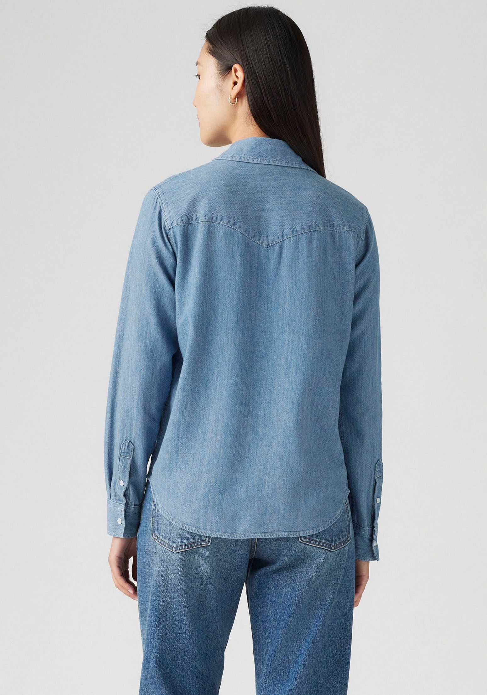 Thumbnail - Levis Jeansbluse "ESSENTIAL WESTERN" mit Brusttaschen mit Druckknöpfen