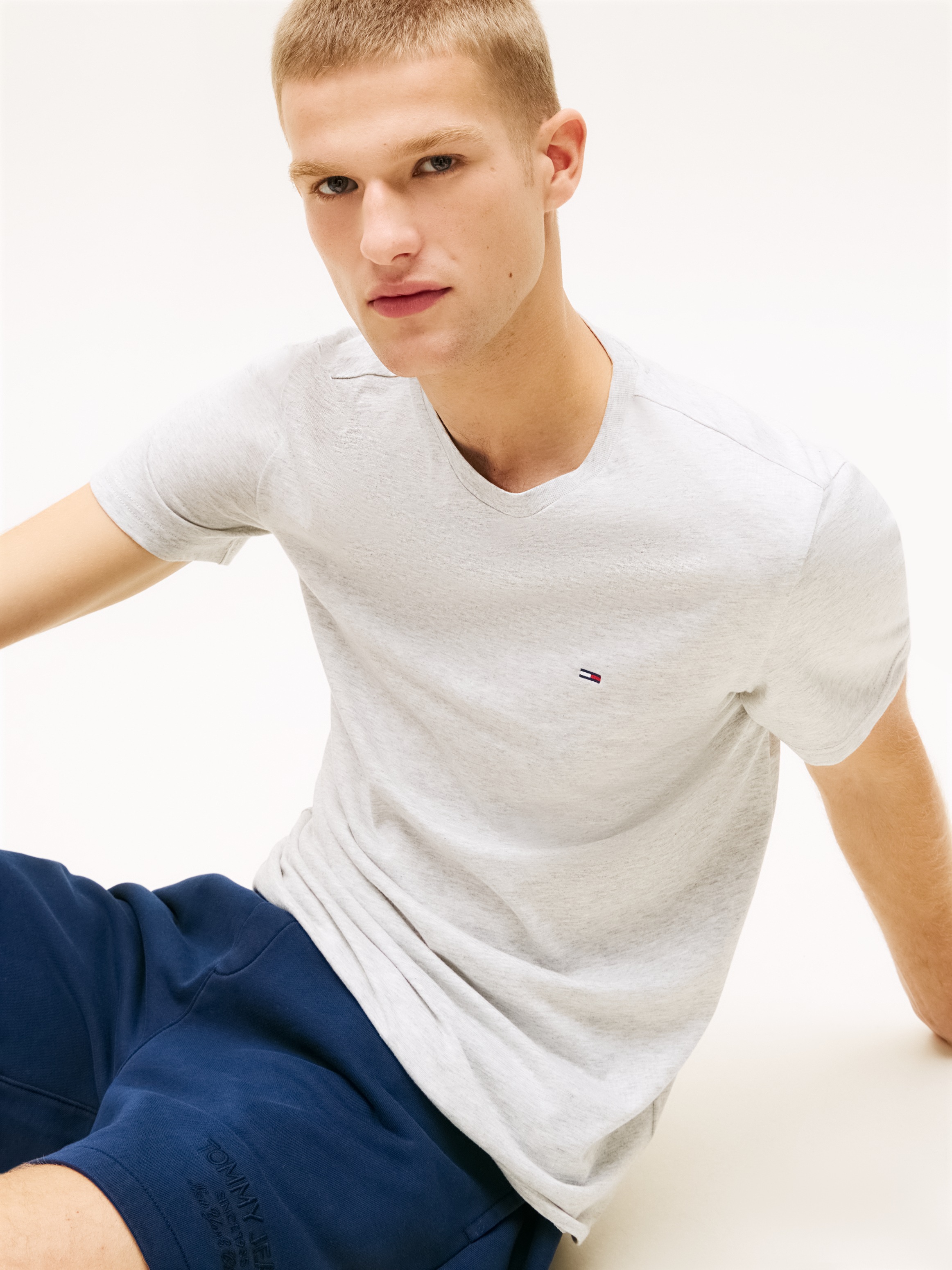 Tommy Jeans T-Shirt "TJM XSLIM JASPE HTR TEE EXT" Mit Rundhalsausschnitt günstig online kaufen