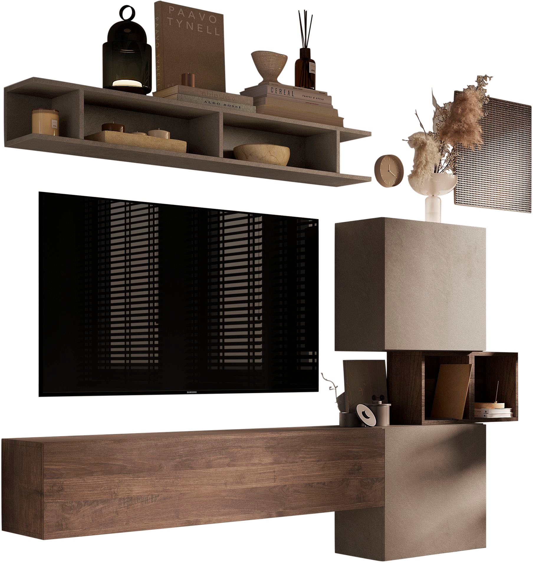 Home affaire Wohnwand "Infinity, 5tlg. Breite 215 cm, Höhe variabel, Schran günstig online kaufen