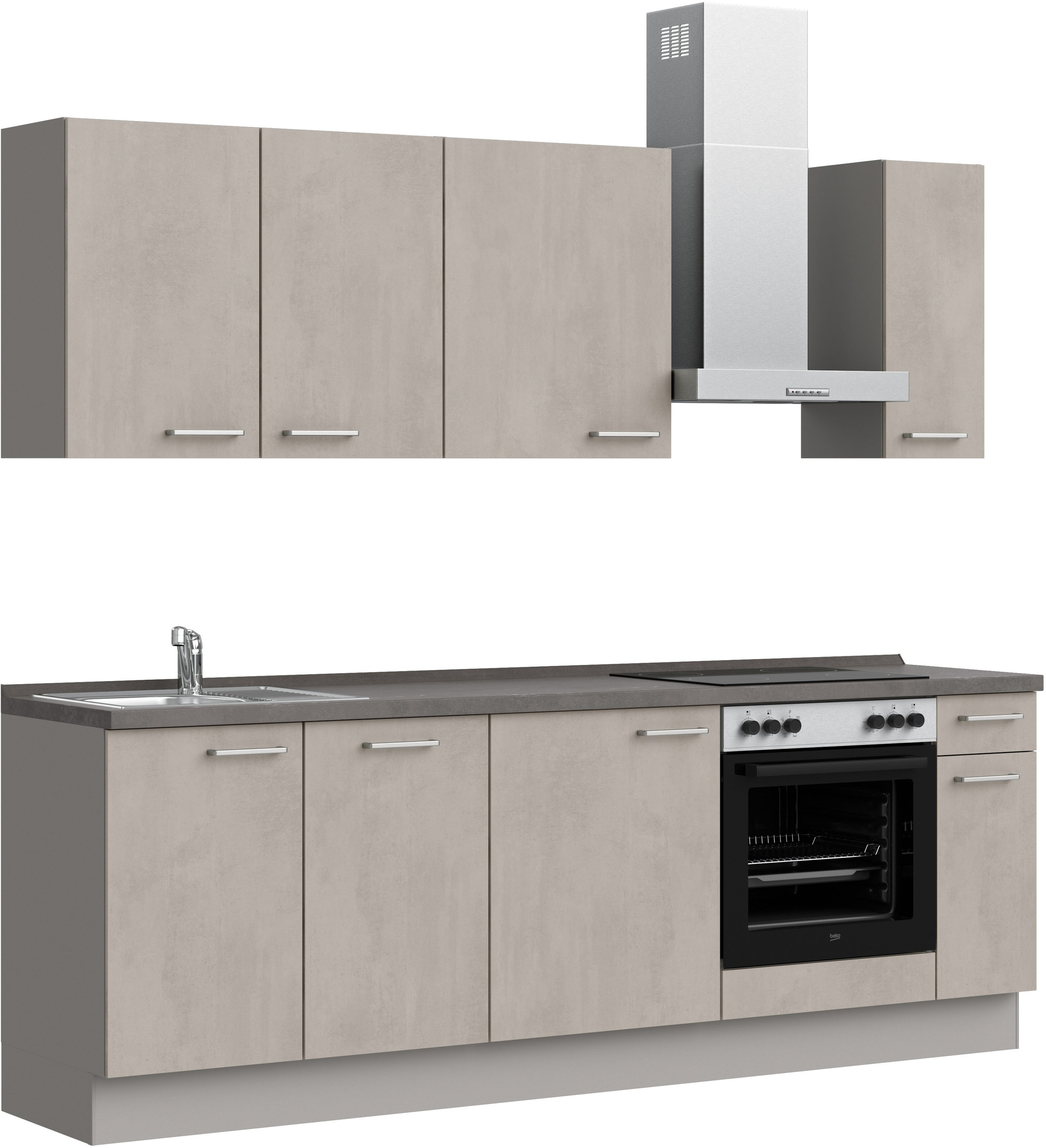 Thumbnail - nobilia Küchenzeile ""Riva I"" vormontiert, Ausrichtung wählbar, Breite 240 cm, wahlw. mit E-Geräten