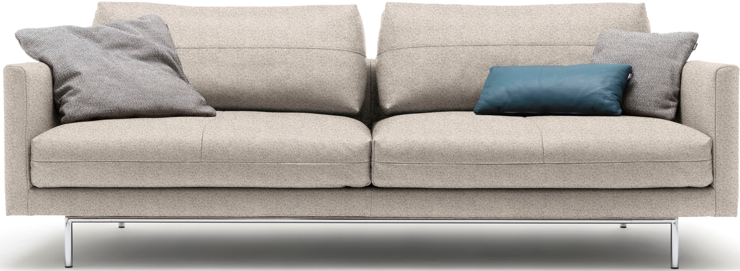 Creation BY ROLF BENZ 3-Sitzer »CR.414, Designsofa, edles Sofa, Loungesofa, Ledersofa, klares Design«, aus Leder oder Chenille, erstklassiger Sitzkomfort, legere Polsterung