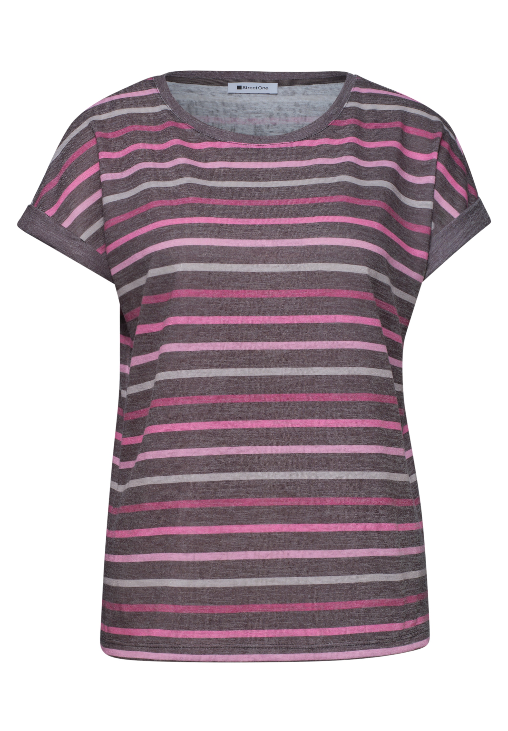 STREET ONE Shirttop Sommershirt mit überschnittenen Schultern