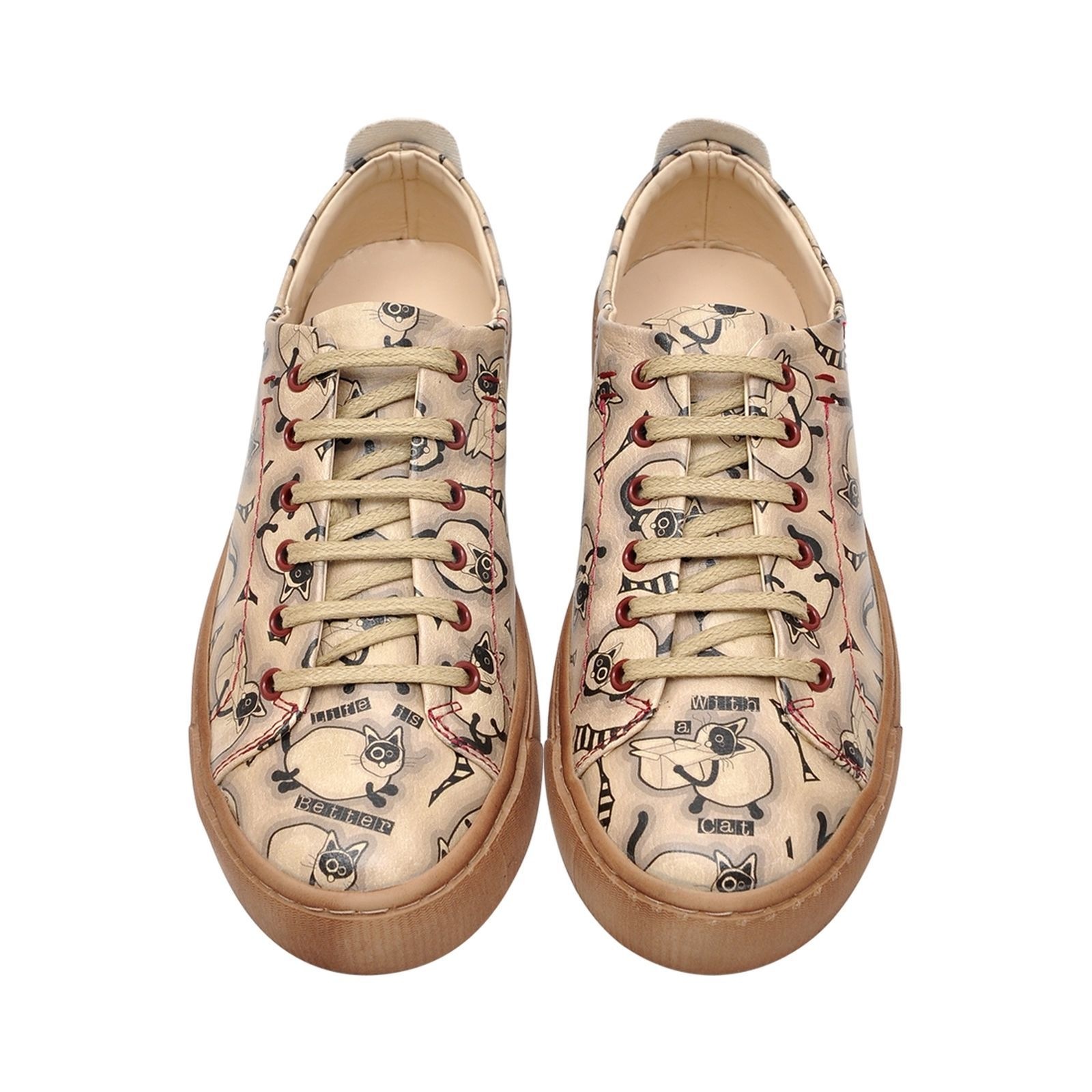 DOGO Sneaker »Sneaky Schnürsneaker Life Is Better With A Cat Damen Sneaker«  Handgefertigt