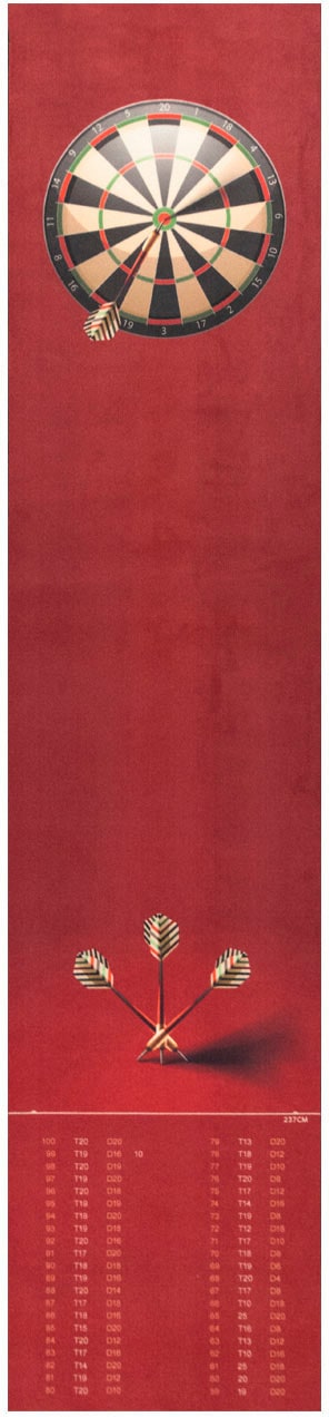 Primaflor-Ideen in Textil Läufer "Dartteppich BRISTOL, Made in Belgium" rechteckig 5 mm Höhe Dartmatte mit offiziellem Spielabstand 237 cm, rutschhemmend