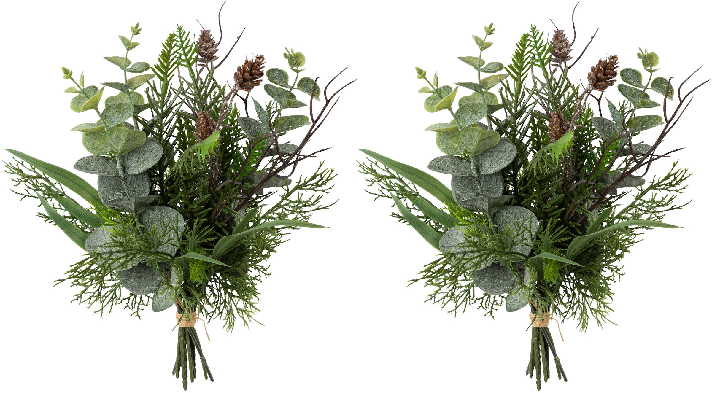 BAUR verschiedenen Kunstpflanze Creativ »Weihnachtsdeko«, Zweigen, Winterliche 2er-Set aus | green Strauß