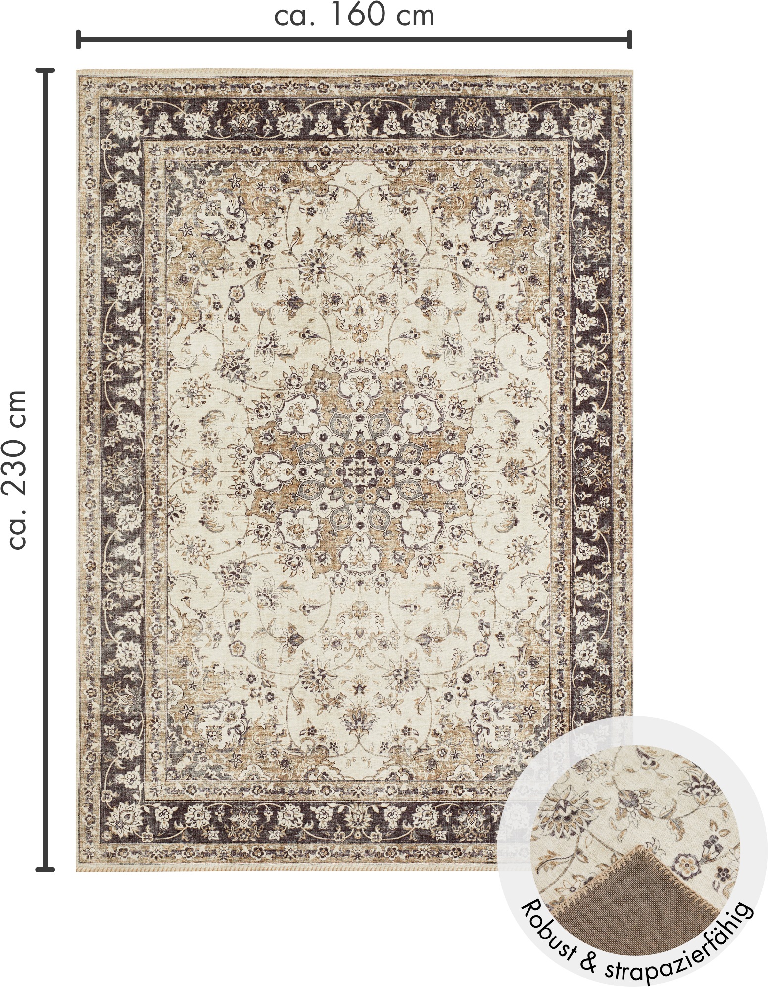 LUXOR living Teppich »Prima 3«, rechteckig, 7 mm Höhe, Kurzflor, Orient-Optik, Vintage Design, auch als Läufer erhältlich