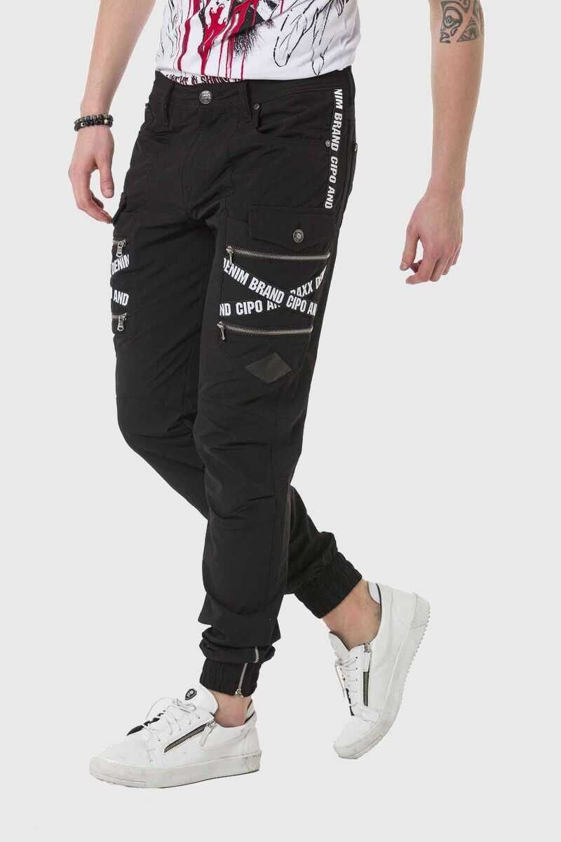 Cipo & Baxx Cargohose »Hose«, mit Trendigen Markenschriftzügen
