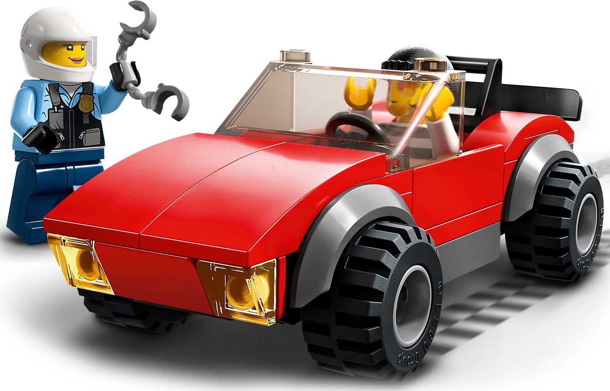 LEGO® Konstruktionsspielsteine »Verfolgungsjagd mit dem Polizeimotorrad (60392), LEGO® City«, (59 St.), Made in Europe