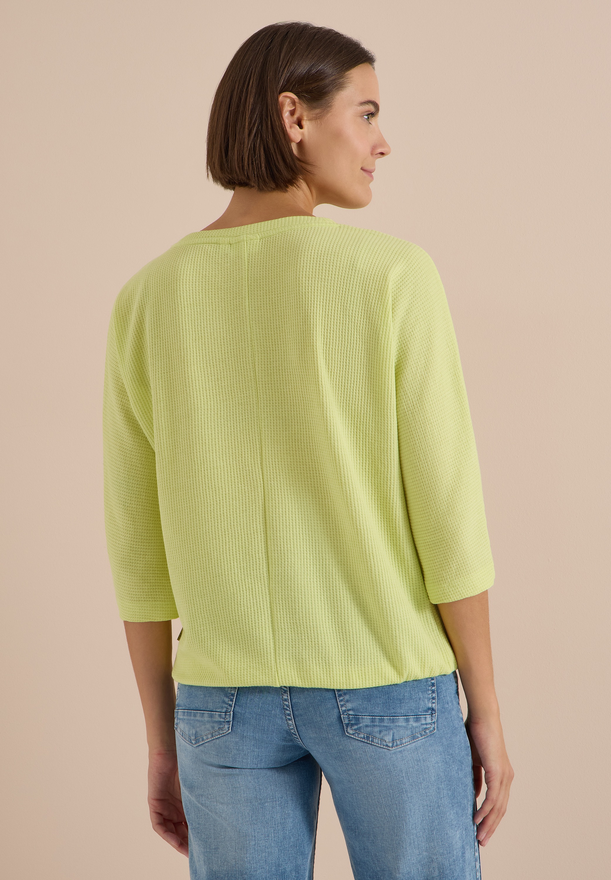 Cecil 3/4-Arm-Shirt mit Waffelstruktur