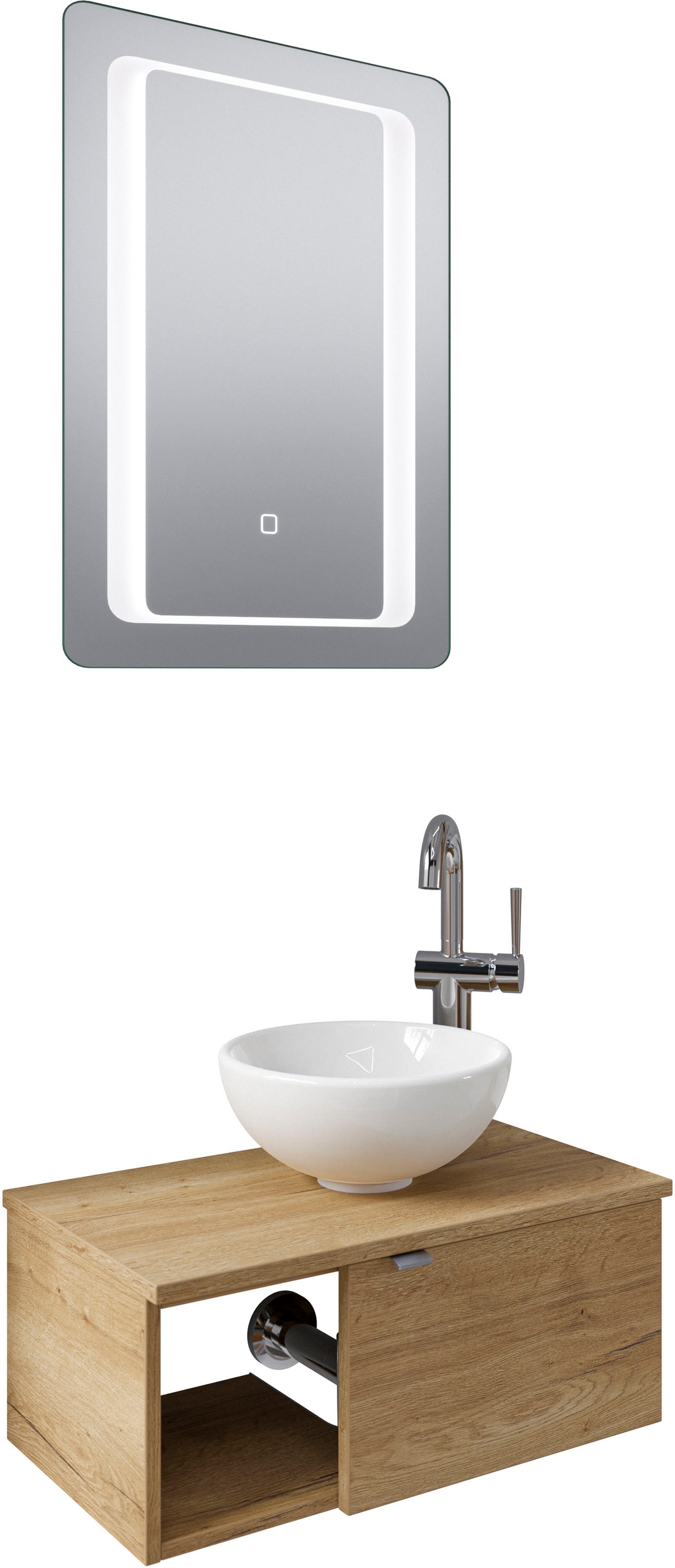 Saphir Badmöbel-Set "Serie 6915" 4 Stk. tlg. Gäste-Bad, 61 cm breit, mit LE günstig online kaufen