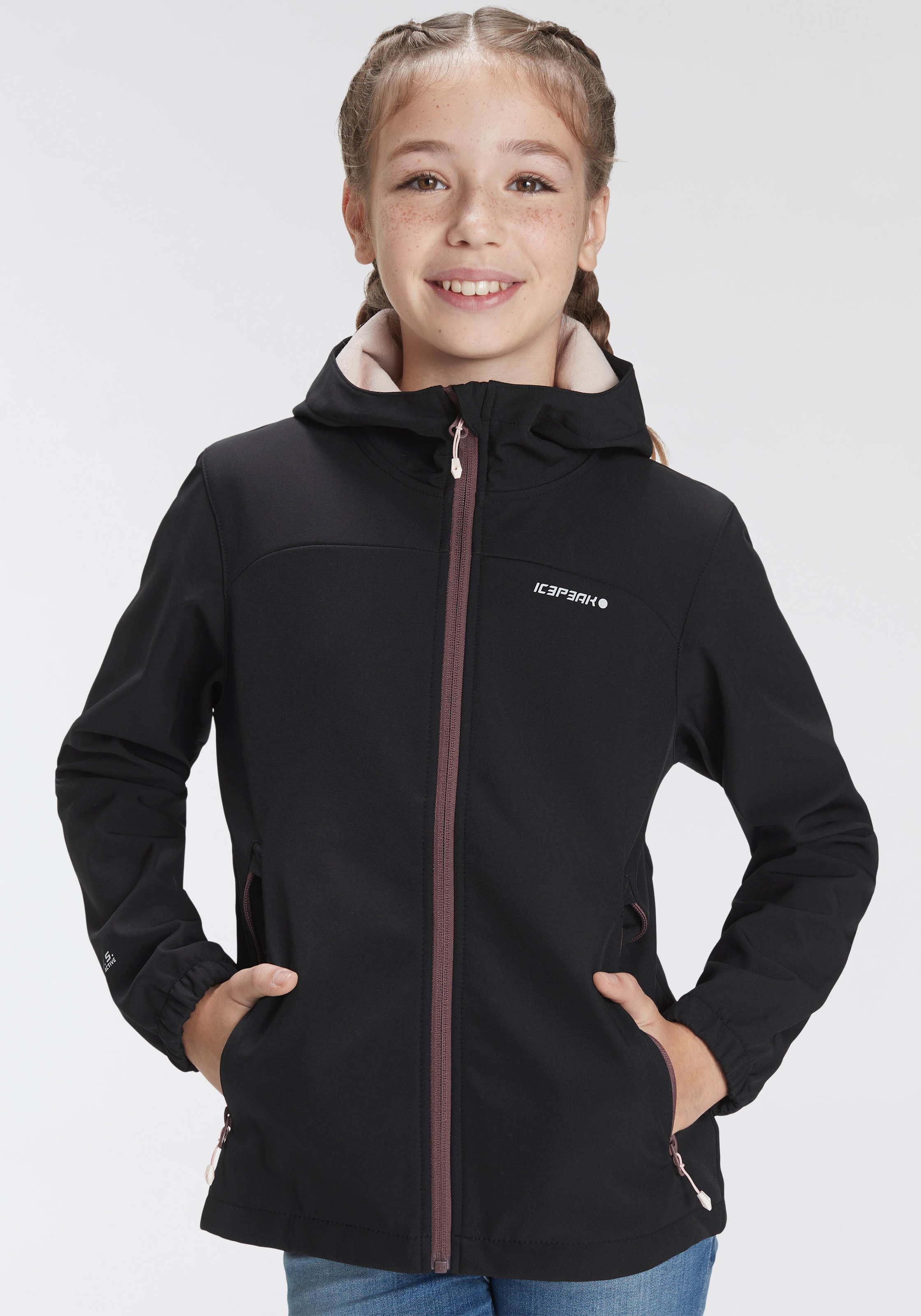 Icepeak Softshelljacke "KULM JR", (1 St.), mit Kapuze günstig online kaufen