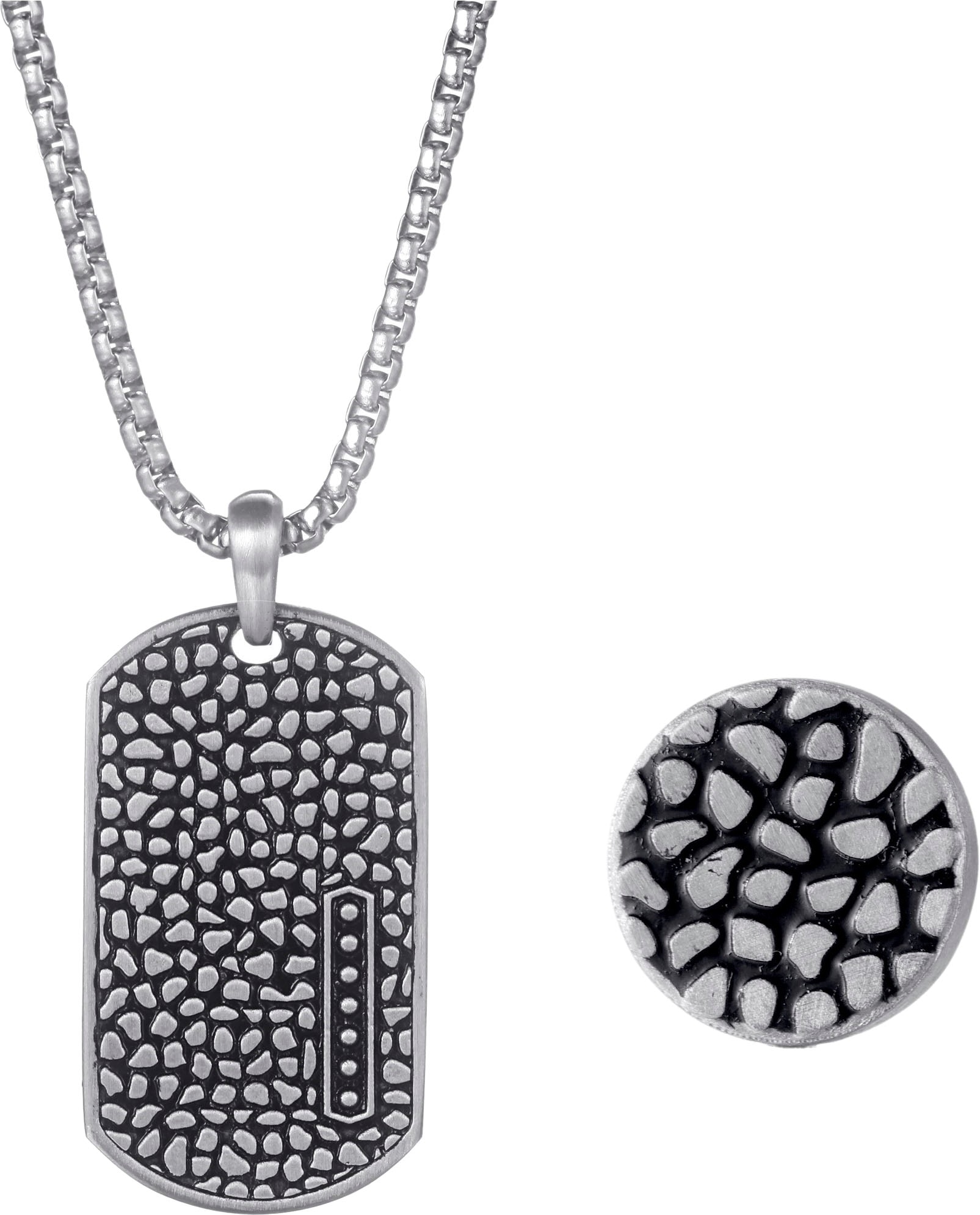 FIRETTI Damen Schmuckset "Mulitpack Schmuck Geschenk Edelstahl Kette mit Anhänger Ohrstecker", schwarz, Edelstahl, Schmuck_Sets