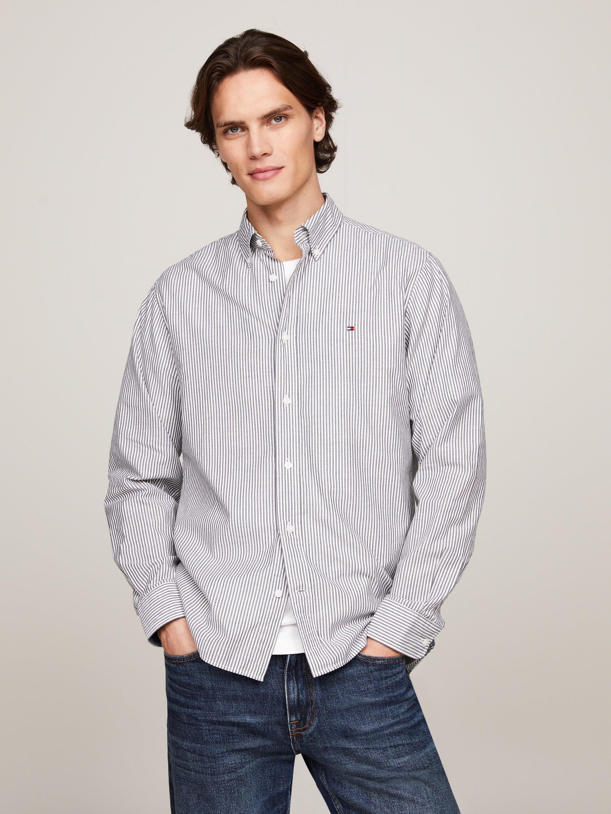Tommy Hilfiger "NAT. SOFT EASY STRIPE Regular Fit SHIRT" günstig online kaufen