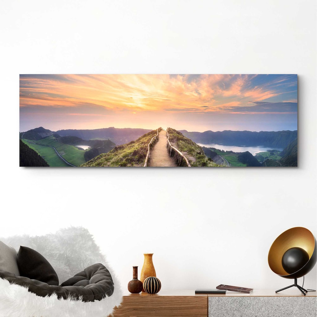 Reinders! Wandbild »Wandbild Morgenröte Berge - Sonnenaufgang - Natur«, Landschaften, (1 St.)