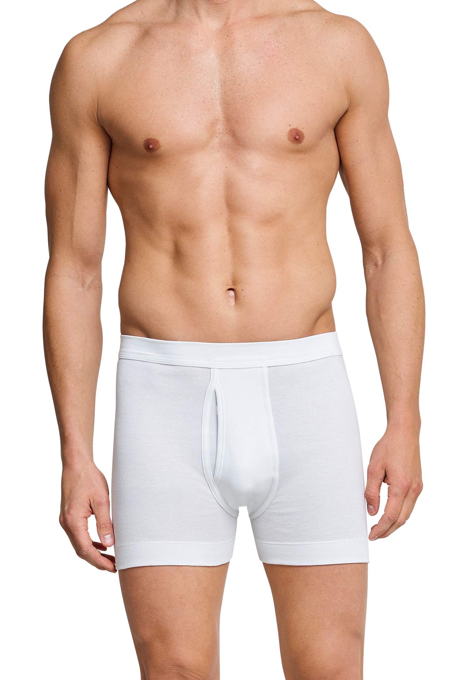 Schiesser Boxershorts "Essentials", mit Eingriff, bequeme Feinripp-Qualität günstig online kaufen