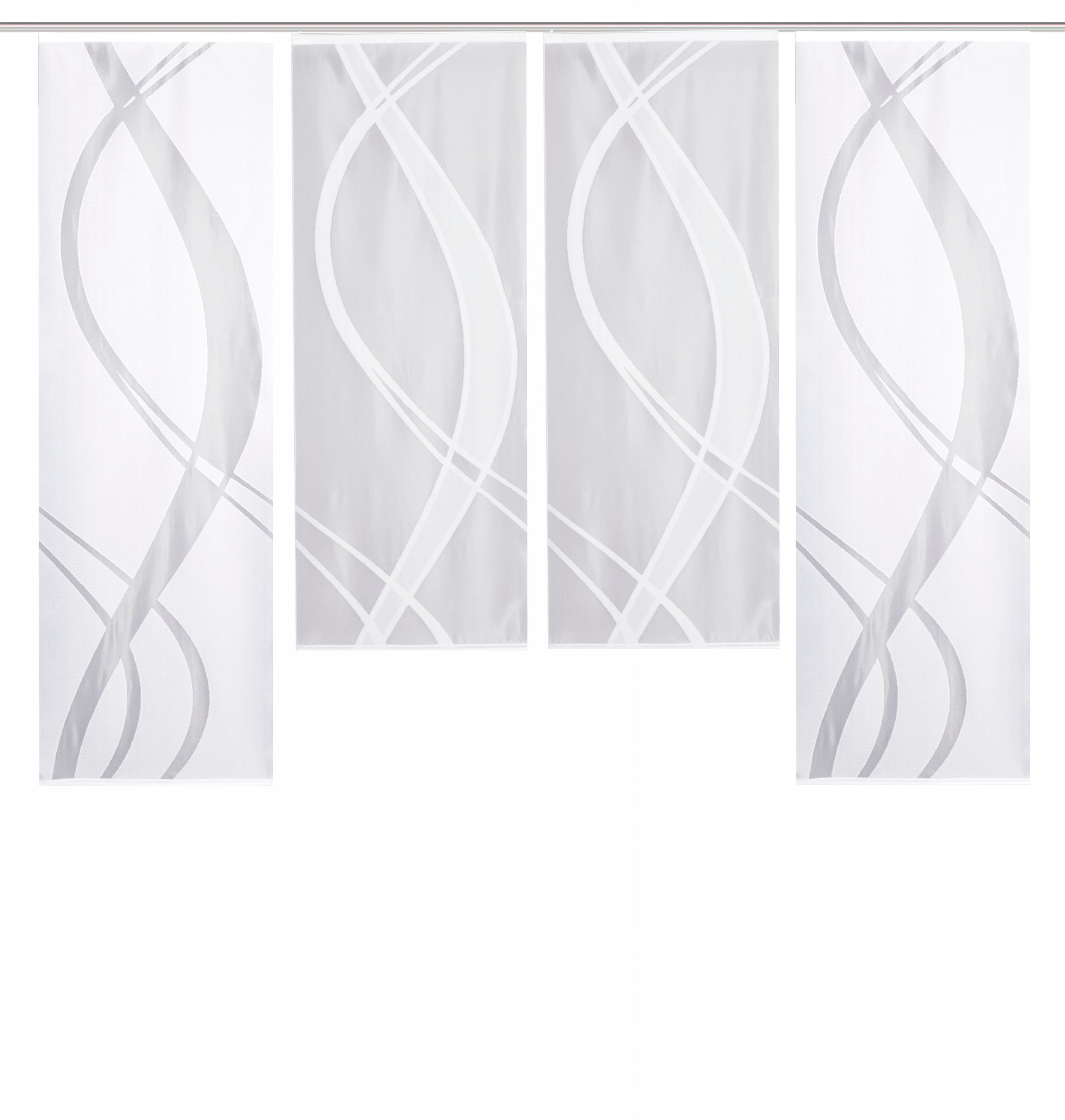HOME WOHNIDEEN Schiebegardine "TIBASA" Paneelwagen 4 Stk. tlg. halbtranspar günstig online kaufen
