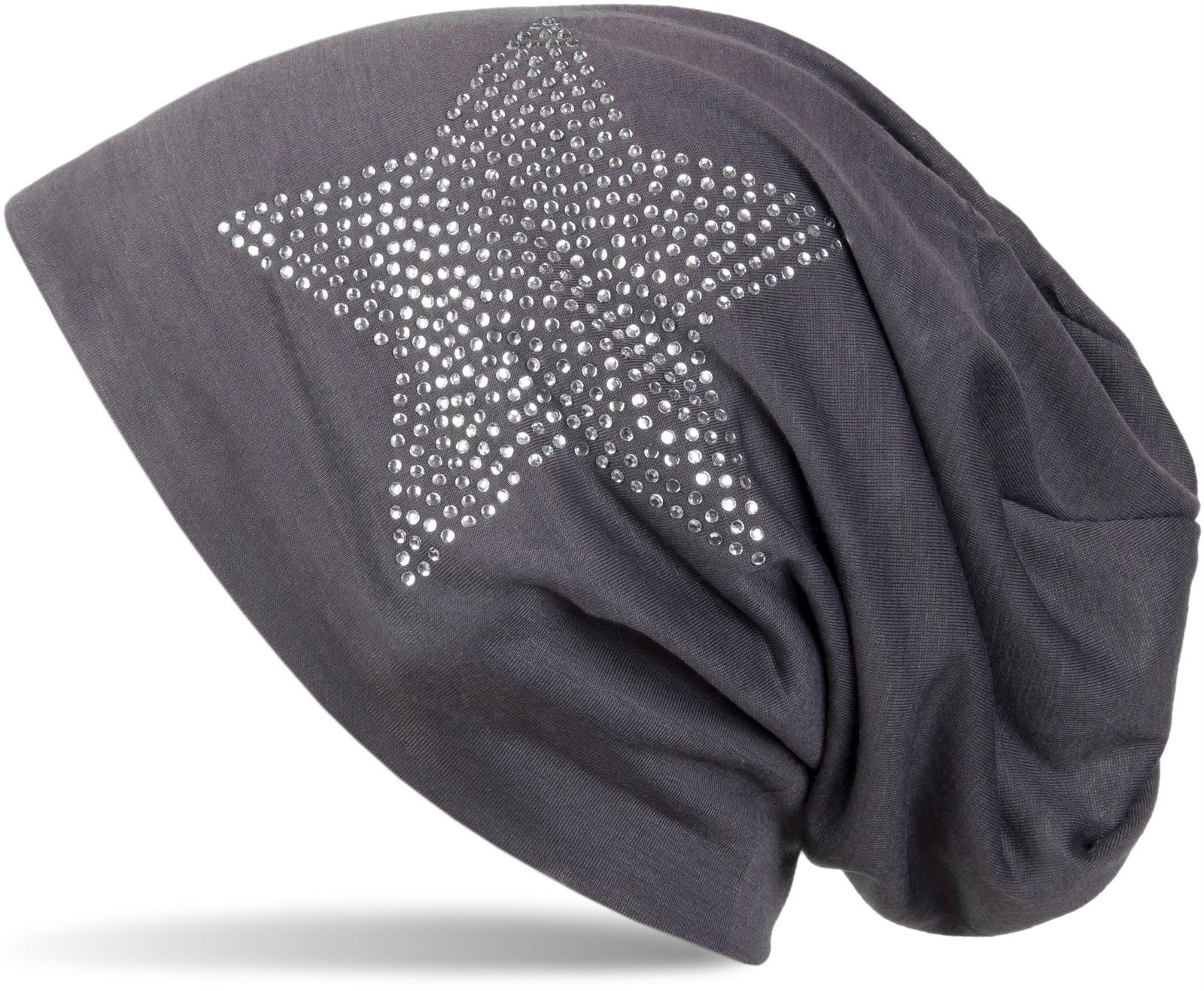 styleBREAKER Beanie "Leichte Beanie mit Strass Stern" 1 Stk.