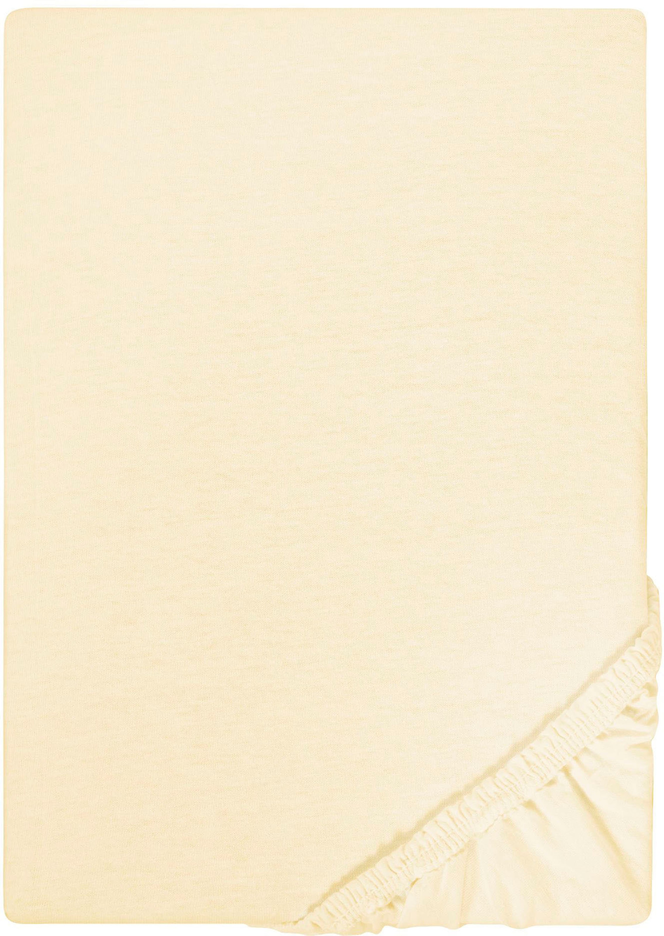 Castell - Markenbettwäsche Spannbettlaken »Jersey in Gr. 90x200, 140x200 oder 180x200 cm«, aus Baumwolle, für Matratzen bis 22 cm Höhe, Bettlaken, Spannbetttuch