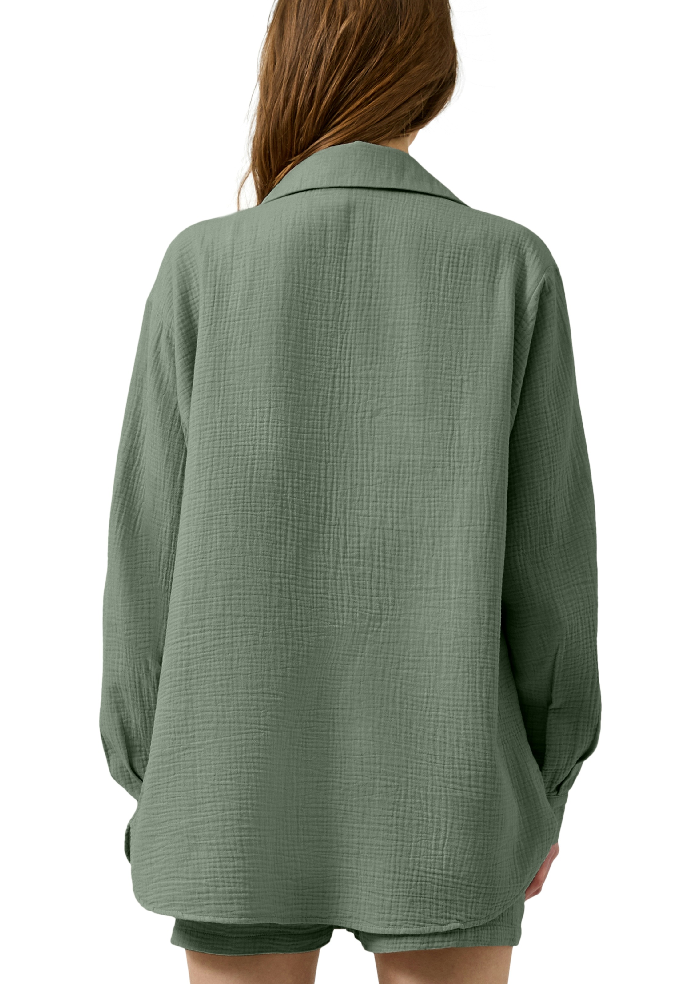 QS Langarmbluse Bluse extra lang, in Crashed-Optik günstig online kaufen