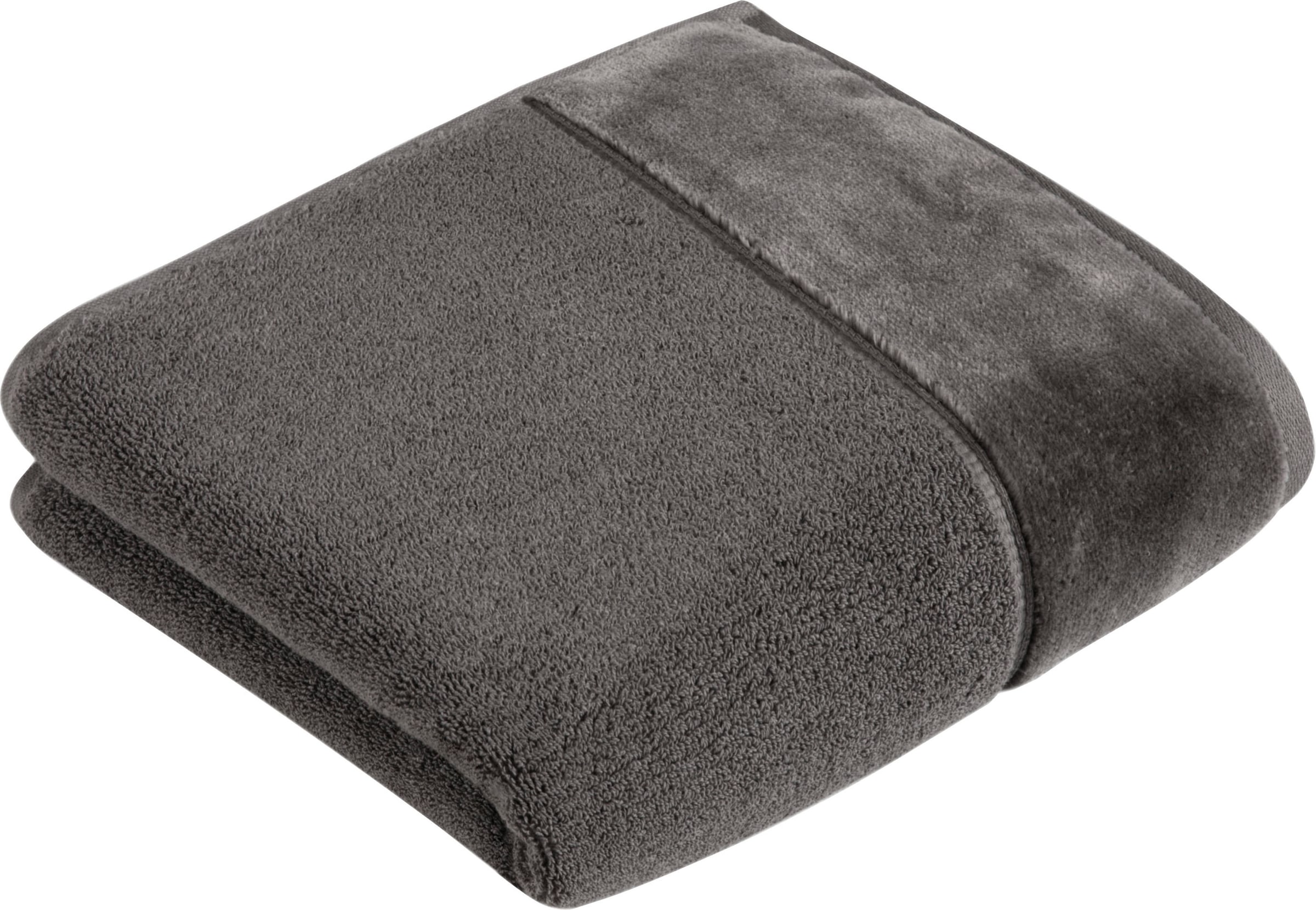 Vossen Handtuch »Pure«, (1 St.), Baumwolle BAUR eleganter VEGAN, Rechnung & auf Veloursbordüre mit 