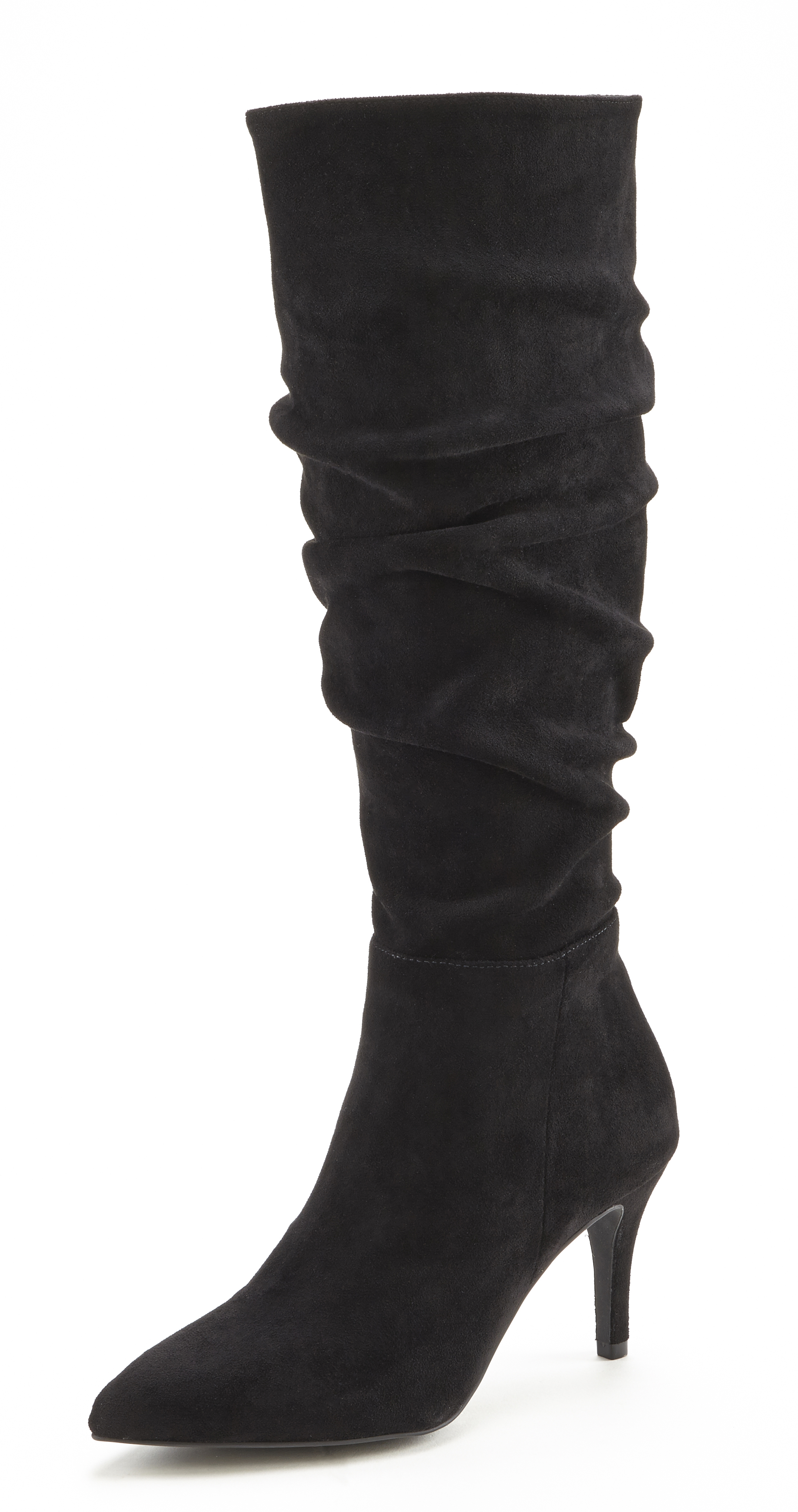Reißverschlussstiefel, Slouchy Boots mit modischer Raffung