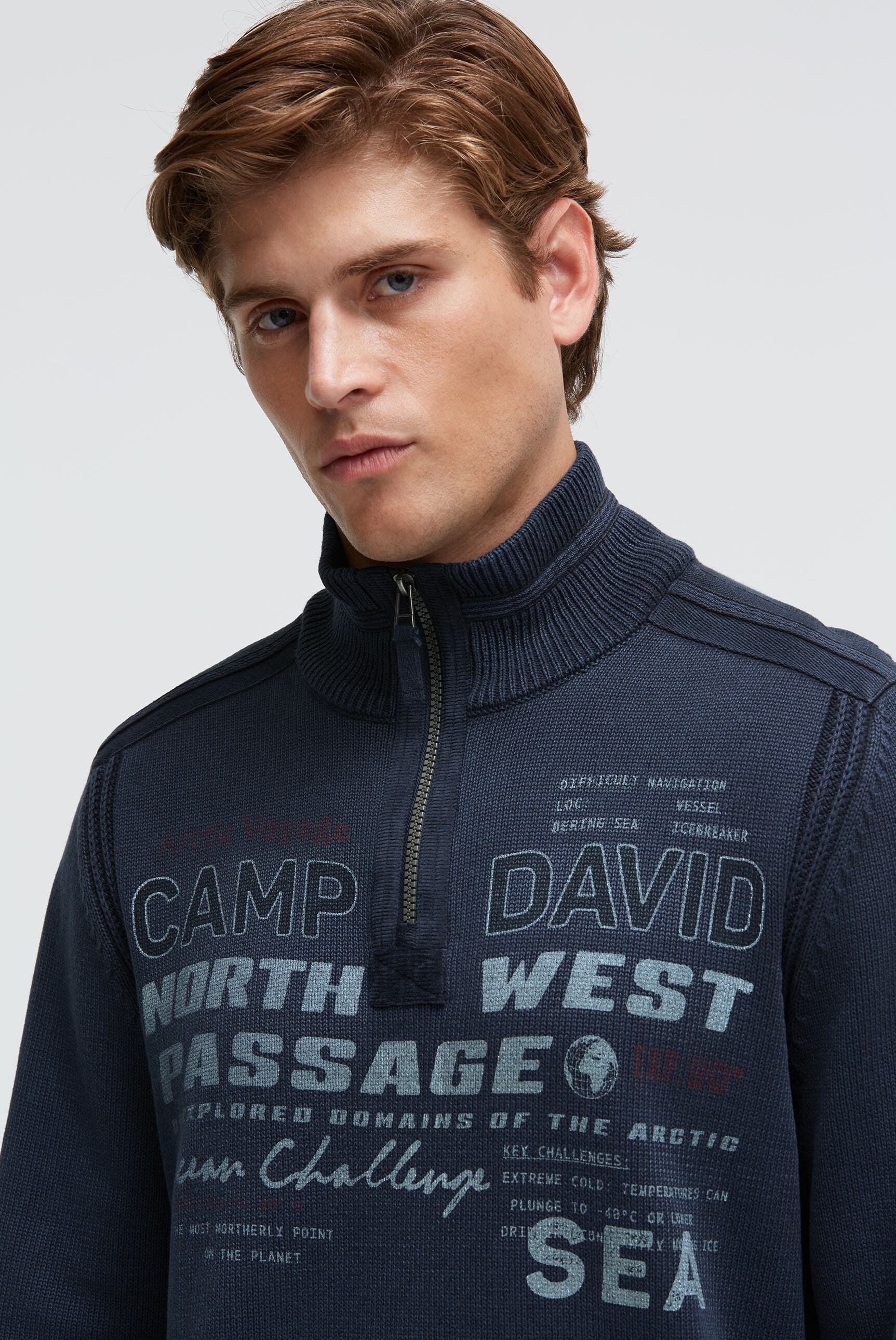 CAMP DAVID Troyer aus Baumwolle