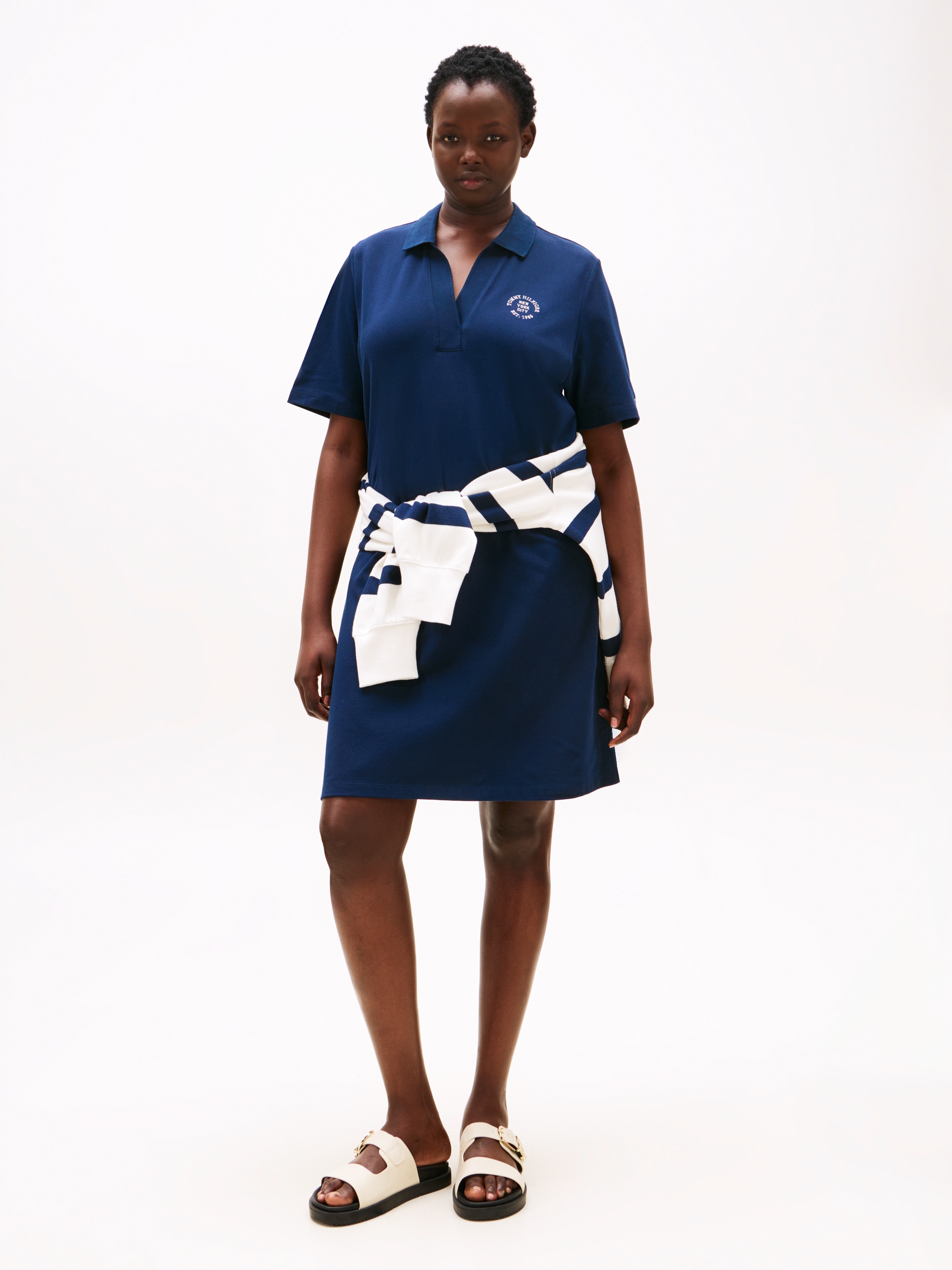 Tommy Hilfiger Curve Polokleid »CRV OPEN-NK STAMP REG POLO DRESS«