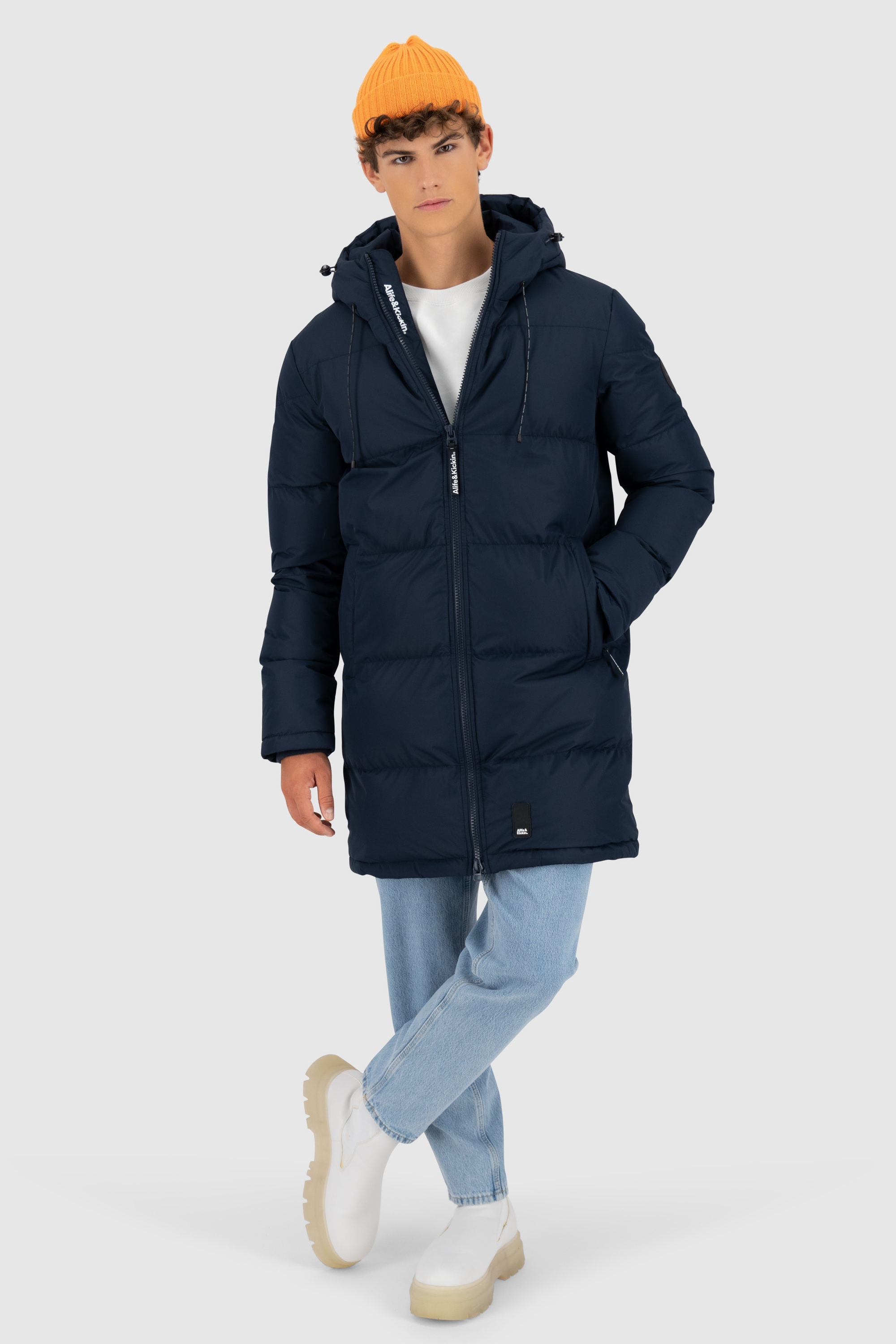 Alife & Kickin Winterjacke »Herren TimonAK A«, Lange Jacke mit gefütterter Kapuze in gerader Passform