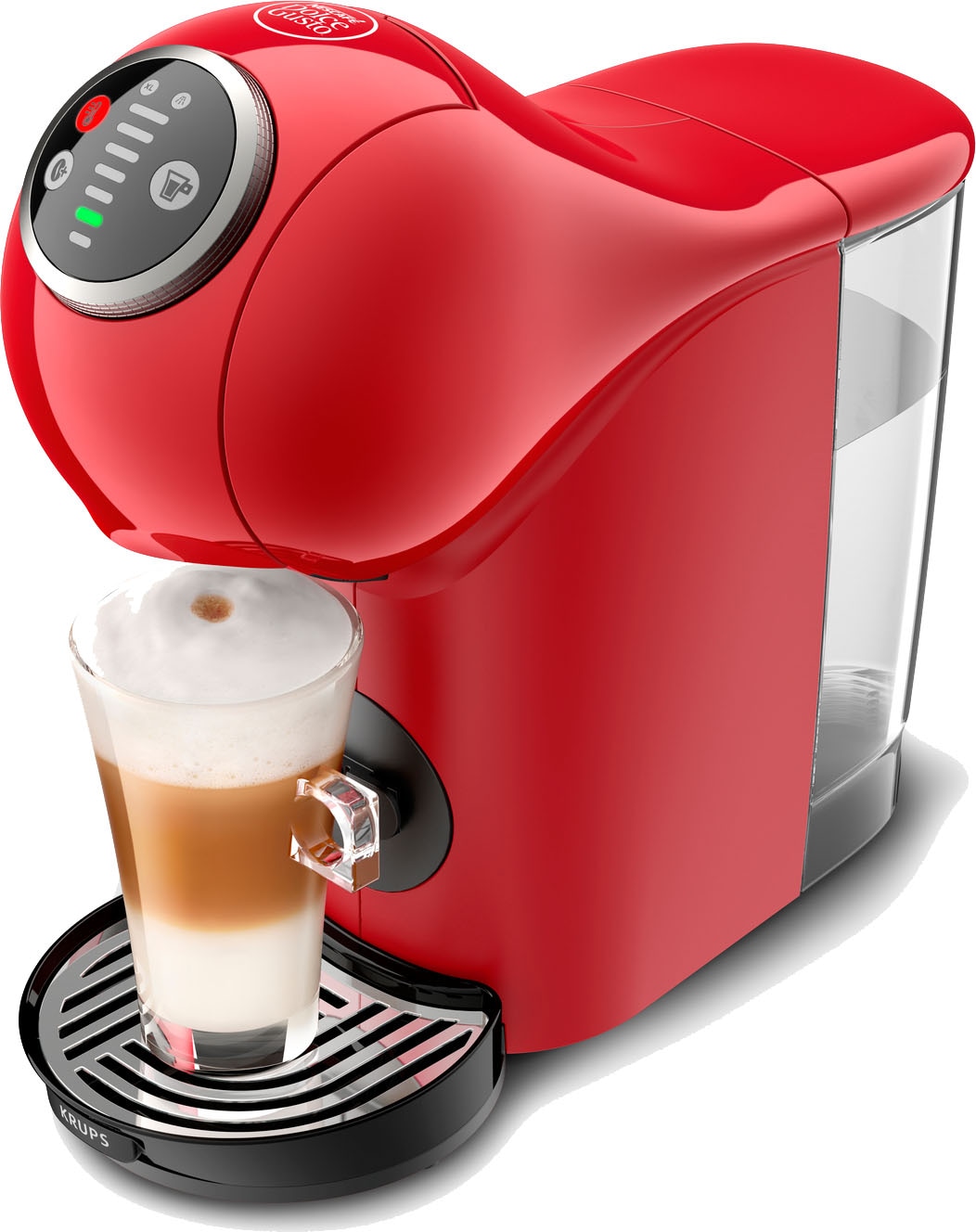 Krups KP3405 NESCAFÉ Dolce Gusto Genio S Plus Kapselmaschine Rot Espresso Boost, Temperaturauswahl, Heiß- & Kaltgetränke, 15 bar Pumpendruck, 0,8l Wassertank 
