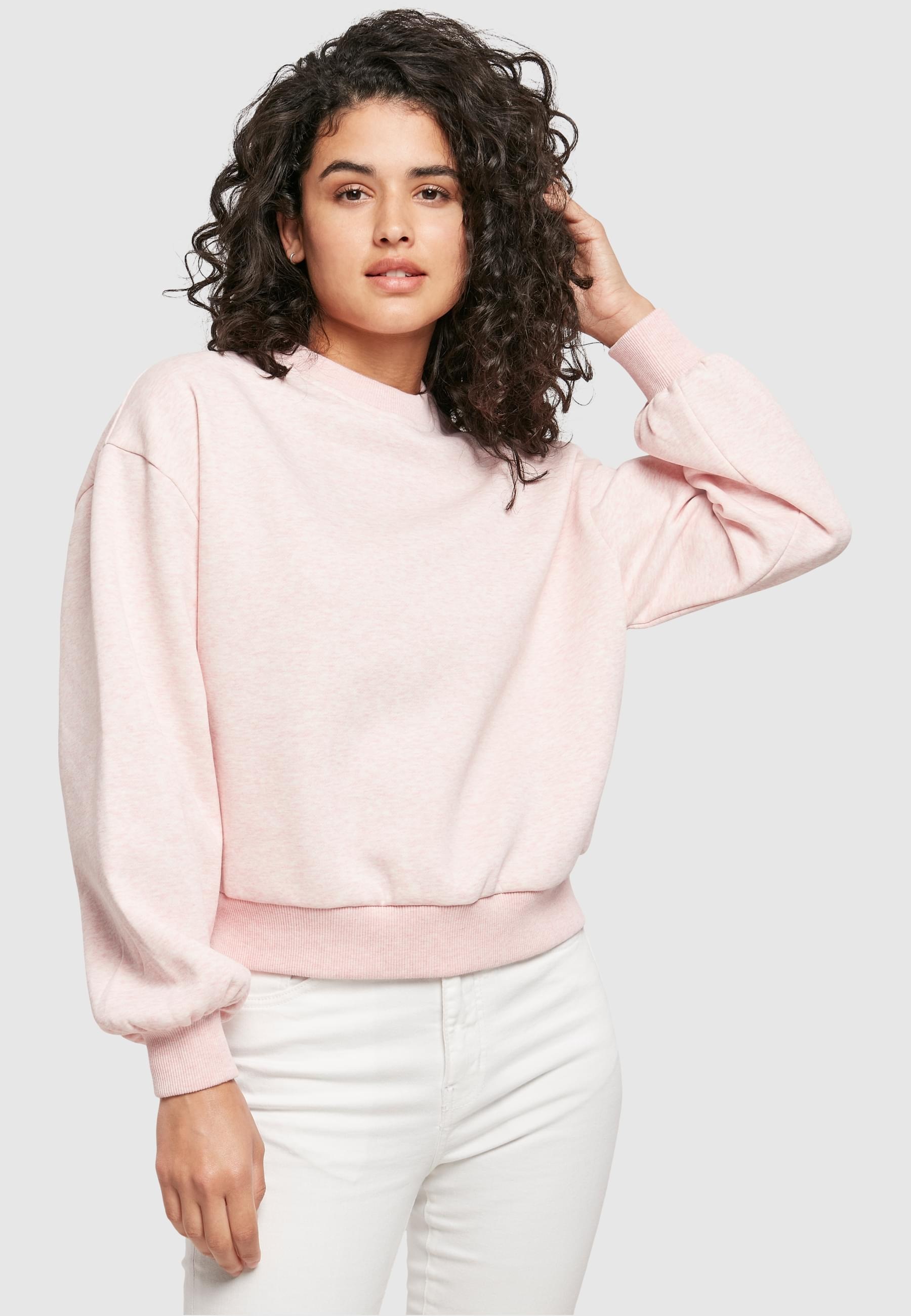 URBAN CLASSICS Sweater »Urban Classics Damen Ladies Oversized Color Melange Crewneck«, (1 tlg.)