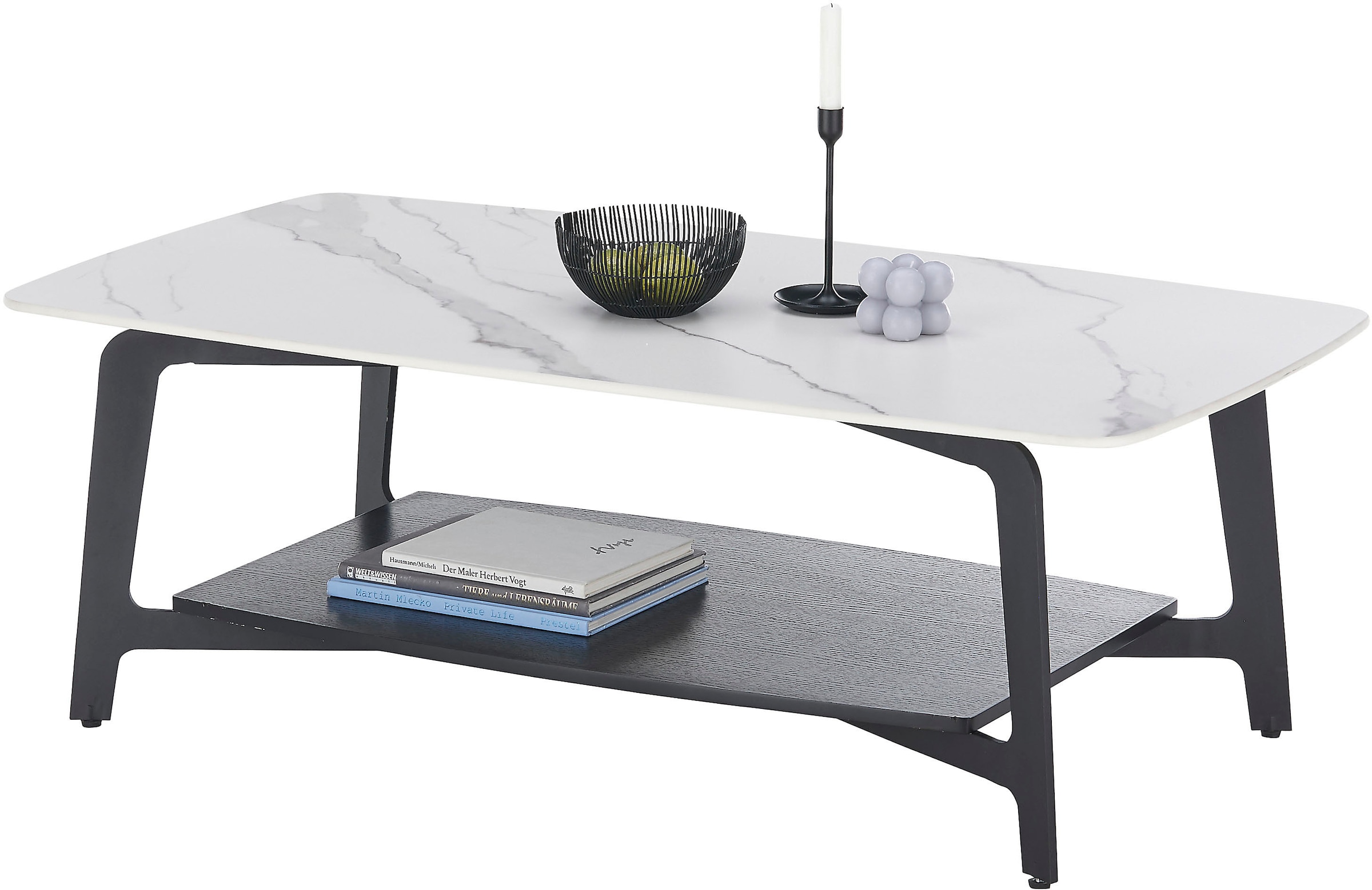 Stolkom Couchtisch »Isa«, 130 cm Keramik weiß marmoriert
